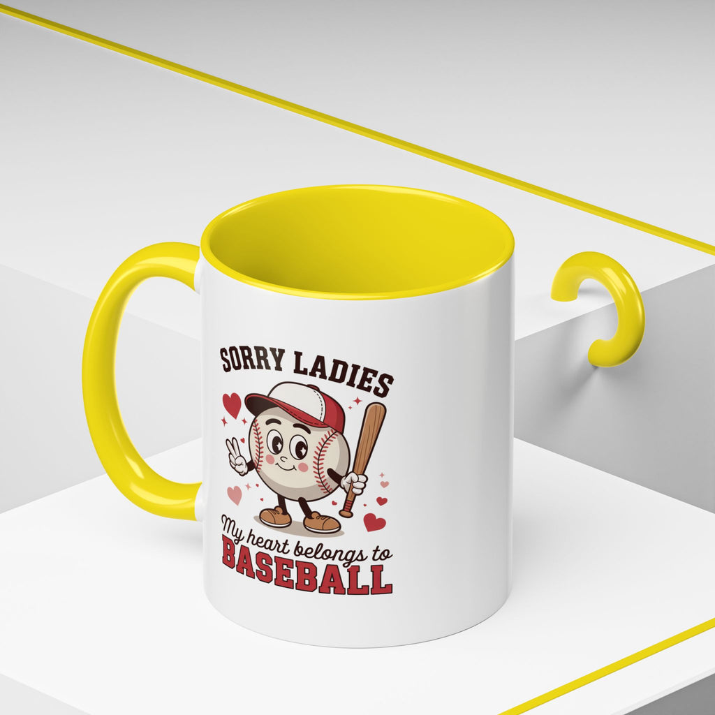 Ceramic coffee mug Baseball Accent Coffee Mug — Ceramic Tea & Coffee Cup (11/15 oz)