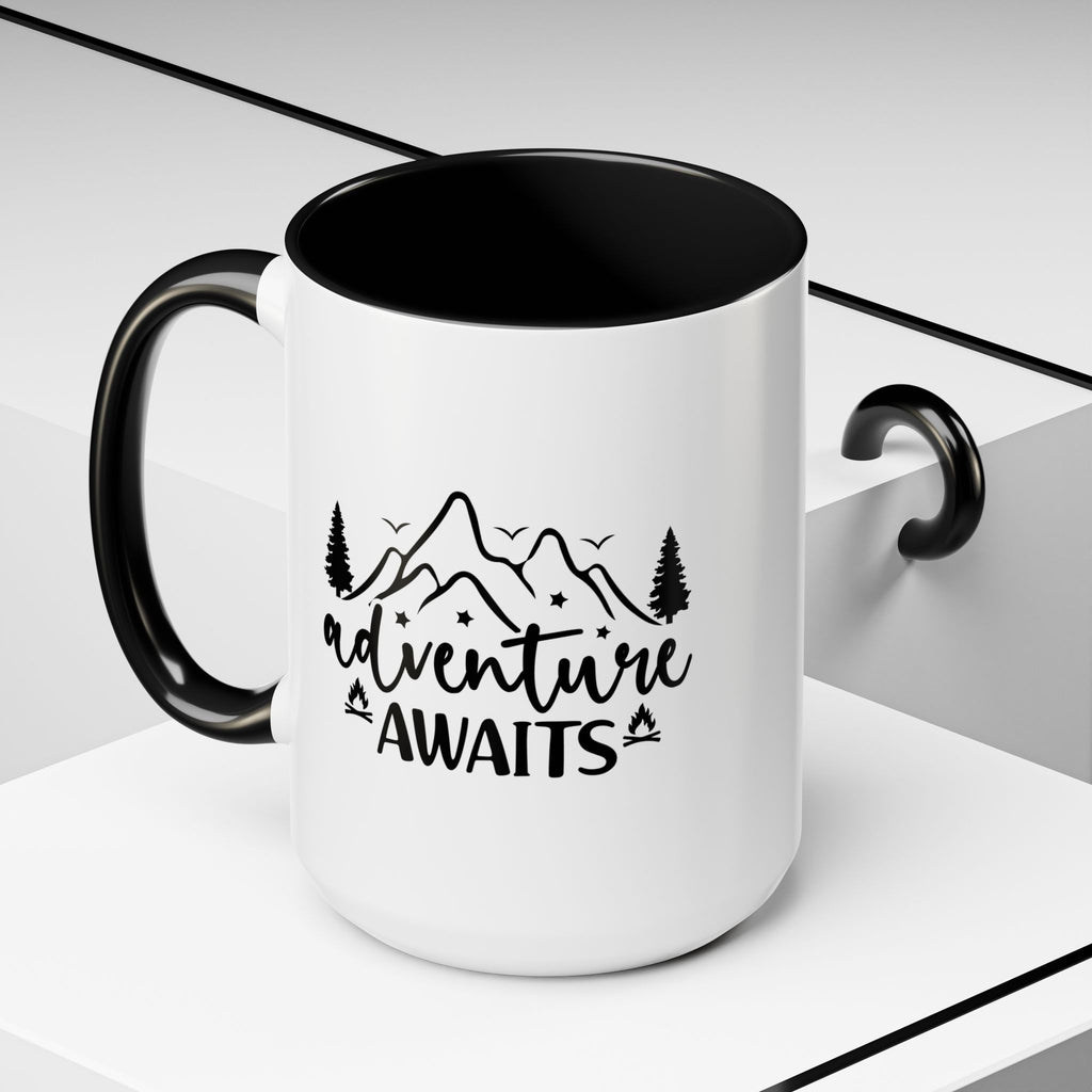 Adventure Awaits Coffee Mug — Mountain Travel 11/15oz Accent Mug