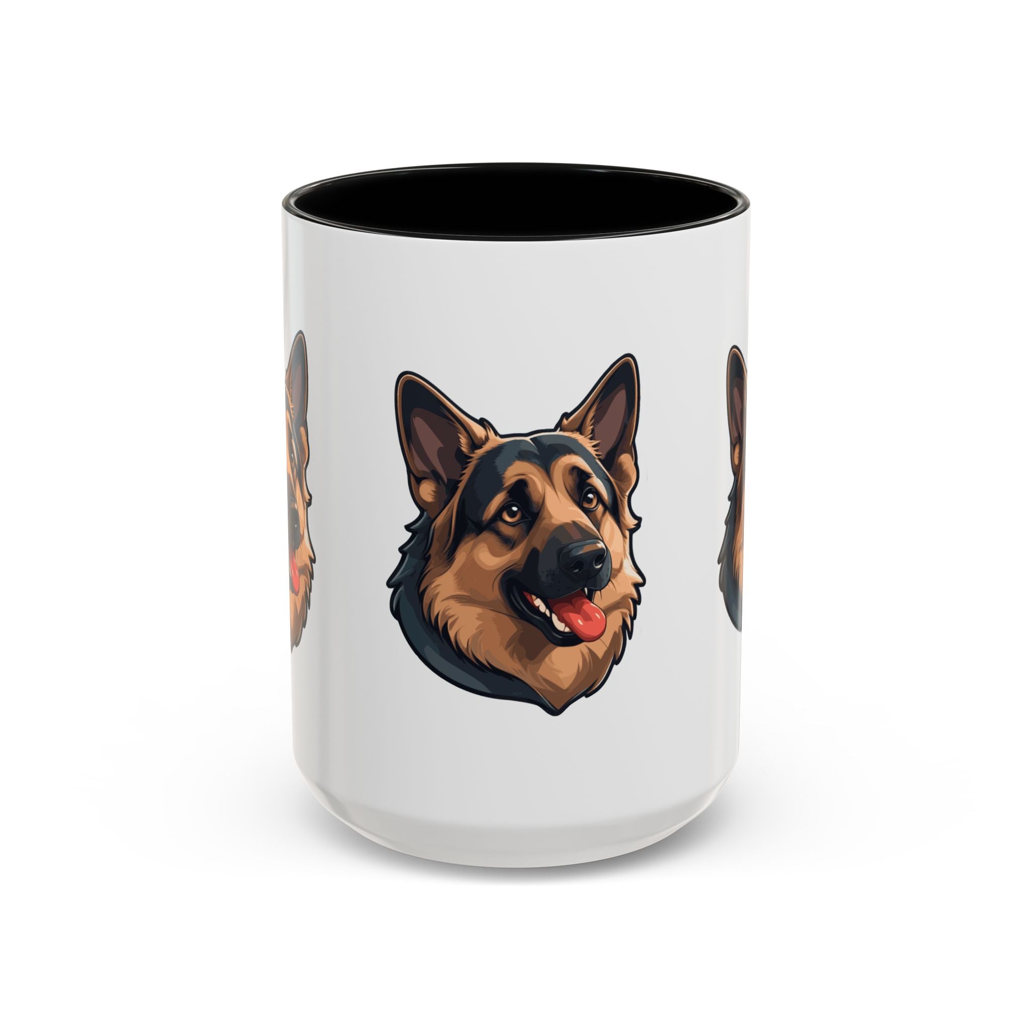 German Shepherd Accent Coffee Mug — Cute Dog Portrait Gift for Pet Lovers (11/15oz)
