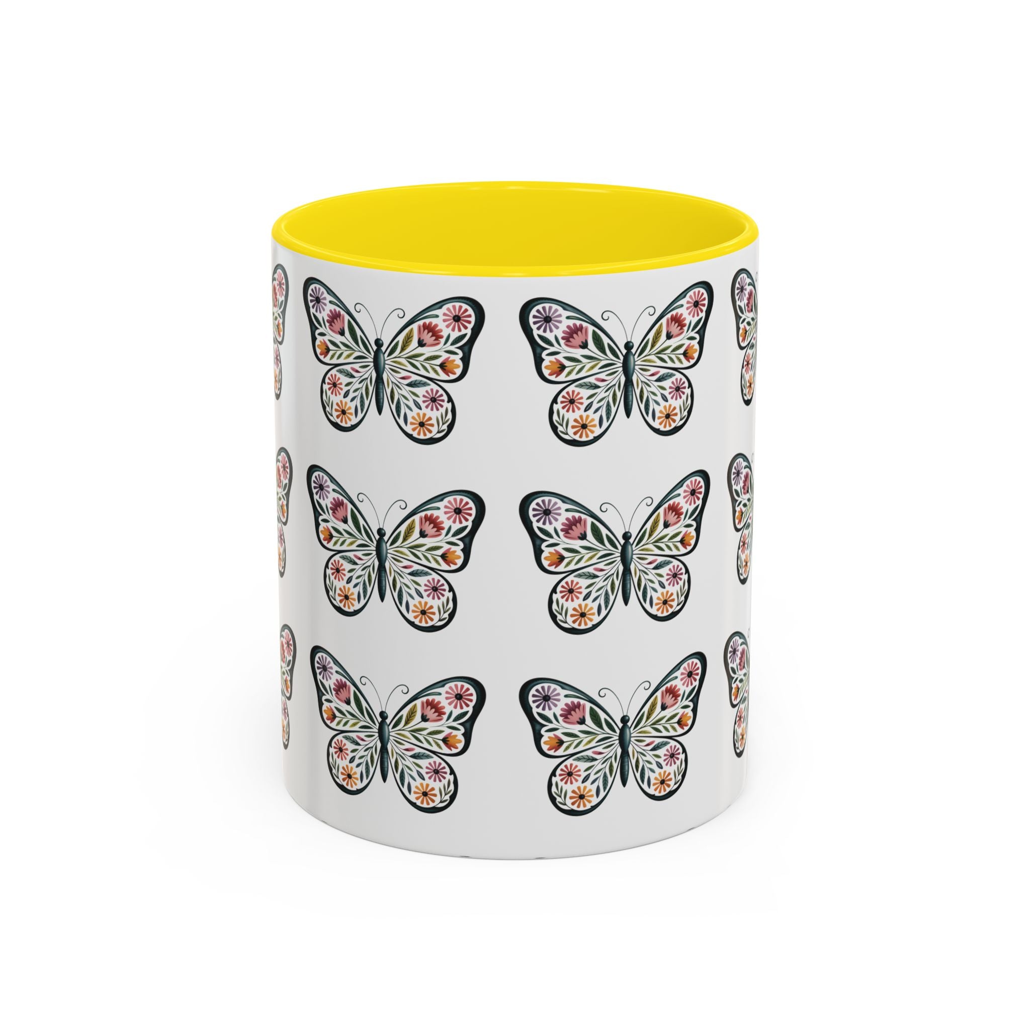 Butterfly Floral Accent ceramics and coffee café style mugs for home_Coffee Mug — 11/15oz