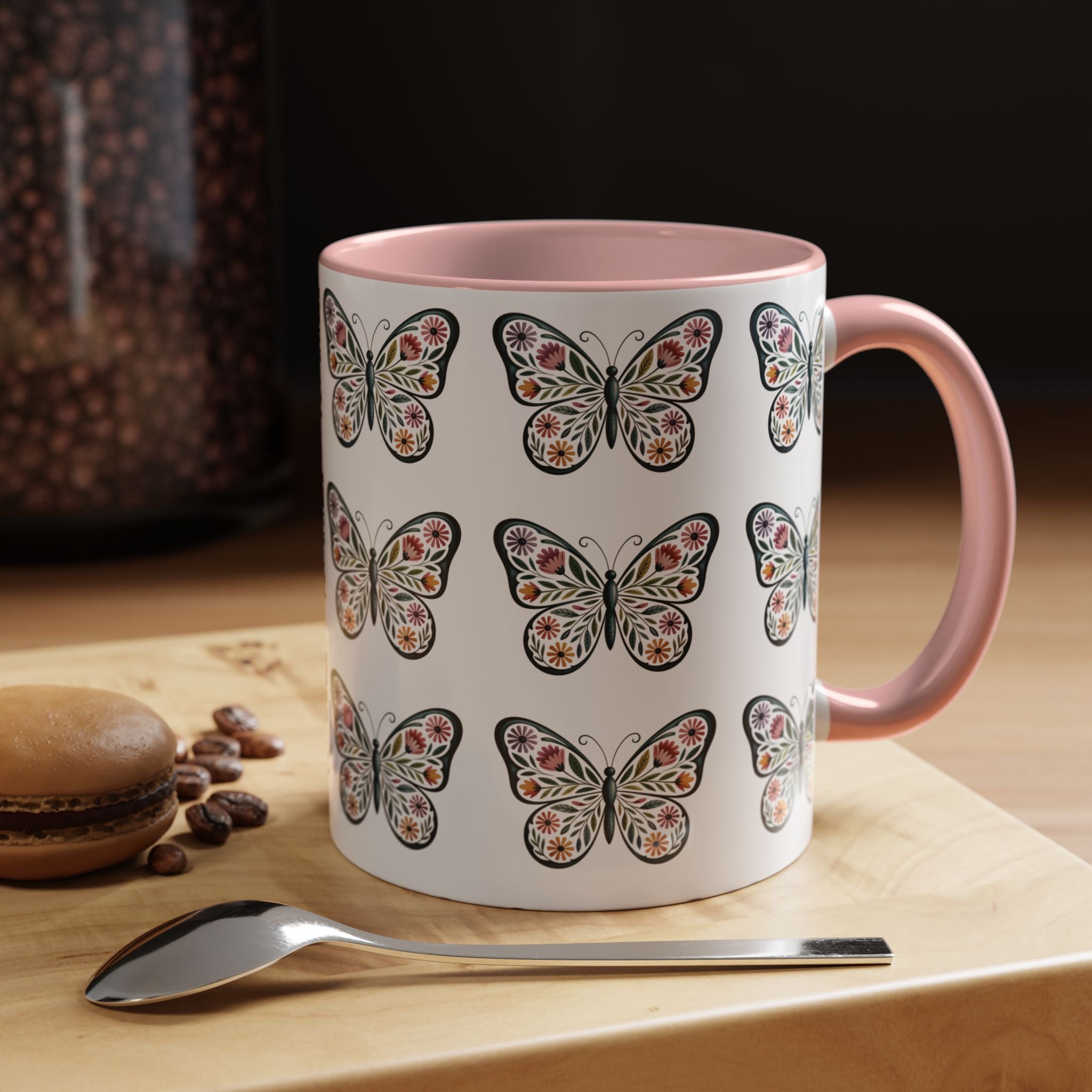 Butterfly Floral Accent ceramics and coffee café style mugs for home_Coffee Mug — 11/15oz