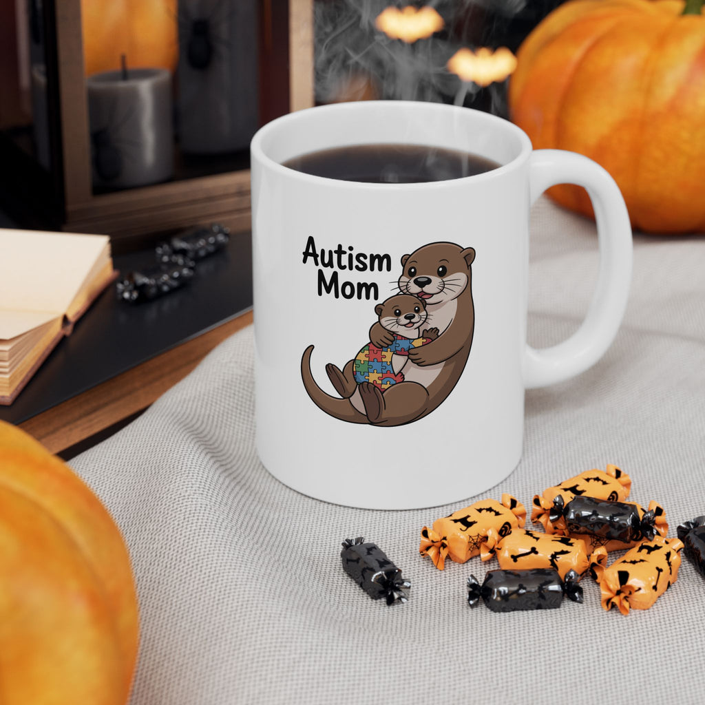 Autism Mom Ceramic Mug — 11oz & 15oz Coffee Cup for Proud Autism Moms