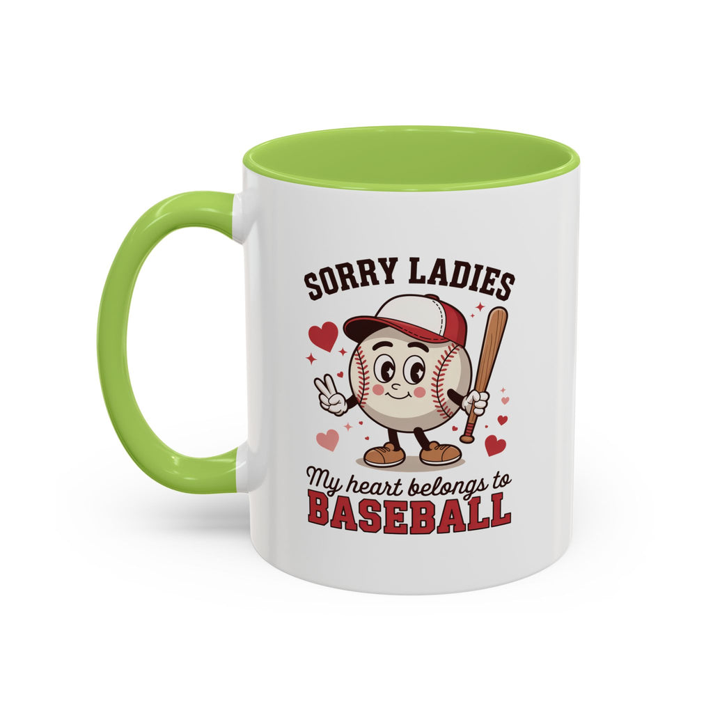 Ceramic coffee mug Baseball Accent Coffee Mug — Ceramic Tea & Coffee Cup (11/15 oz)