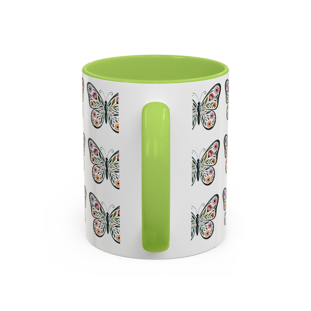 Butterfly Floral Accent ceramics and coffee café style mugs for home_Coffee Mug — 11/15oz