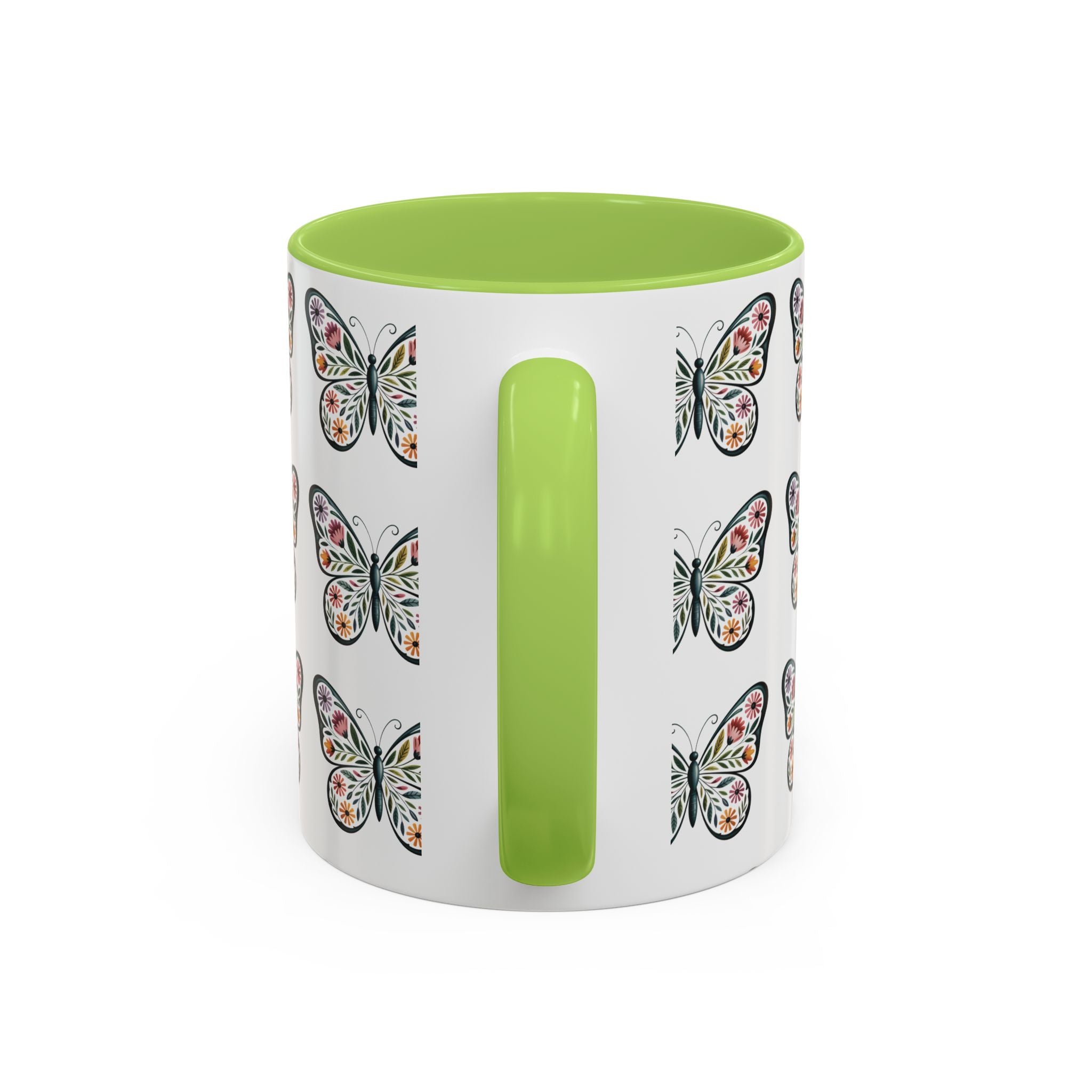 Butterfly Floral Accent ceramics and coffee café style mugs for home_Coffee Mug — 11/15oz