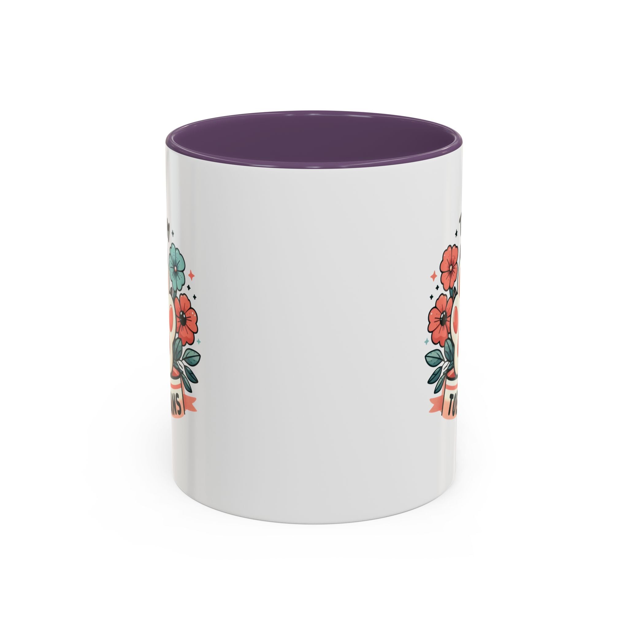 Team Toe Beans Coffee Mug — Cute Paw Print Floral Accent Mug