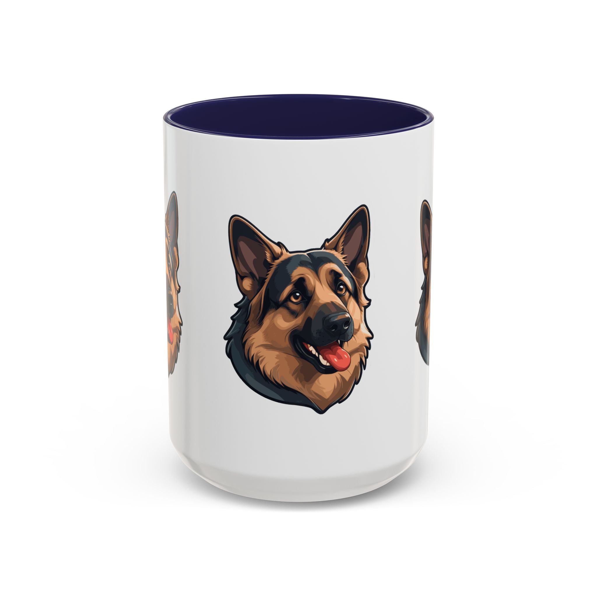 German Shepherd Accent Coffee Mug — Cute Dog Portrait Gift for Pet Lovers (11/15oz)