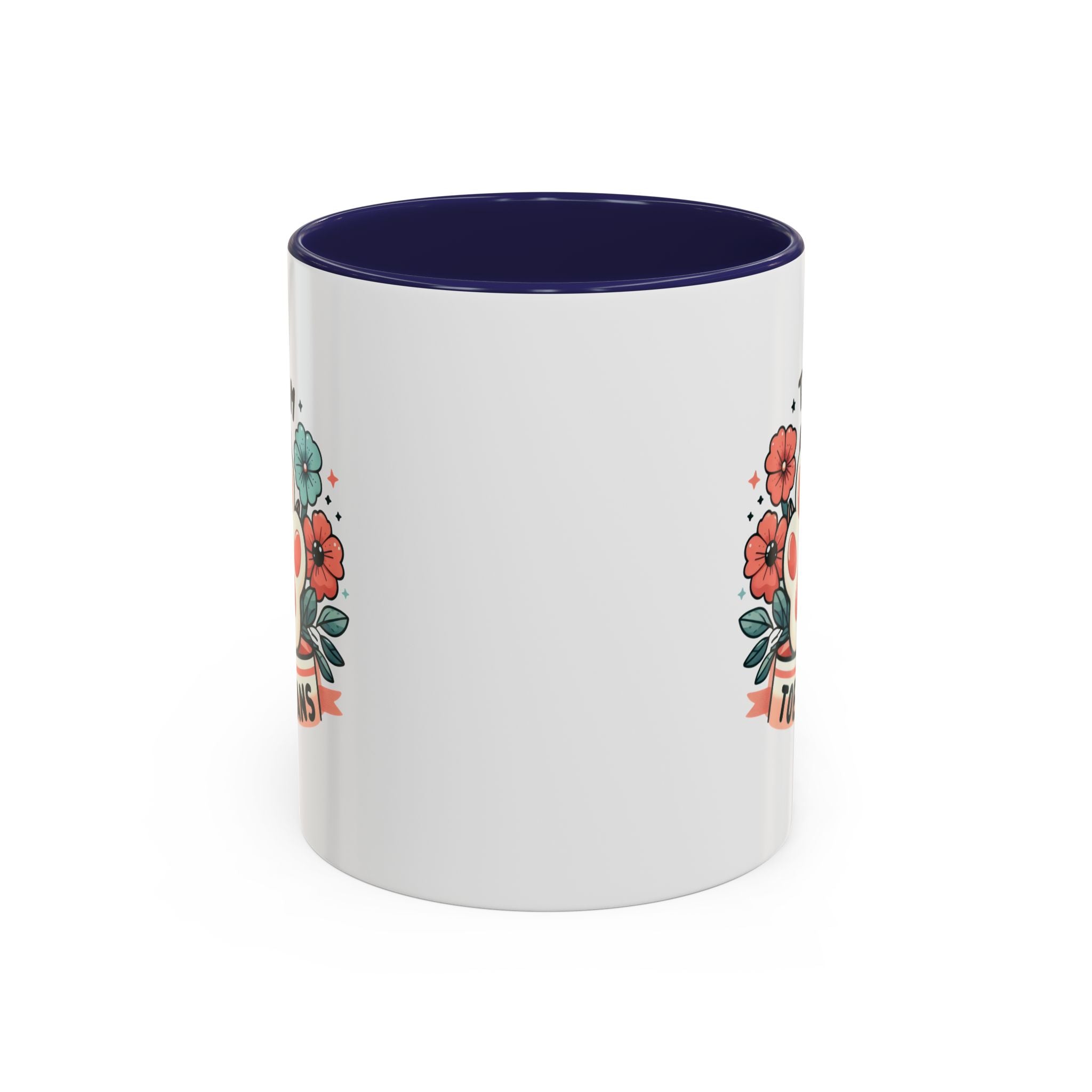 Team Toe Beans Coffee Mug — Cute Paw Print Floral Accent Mug