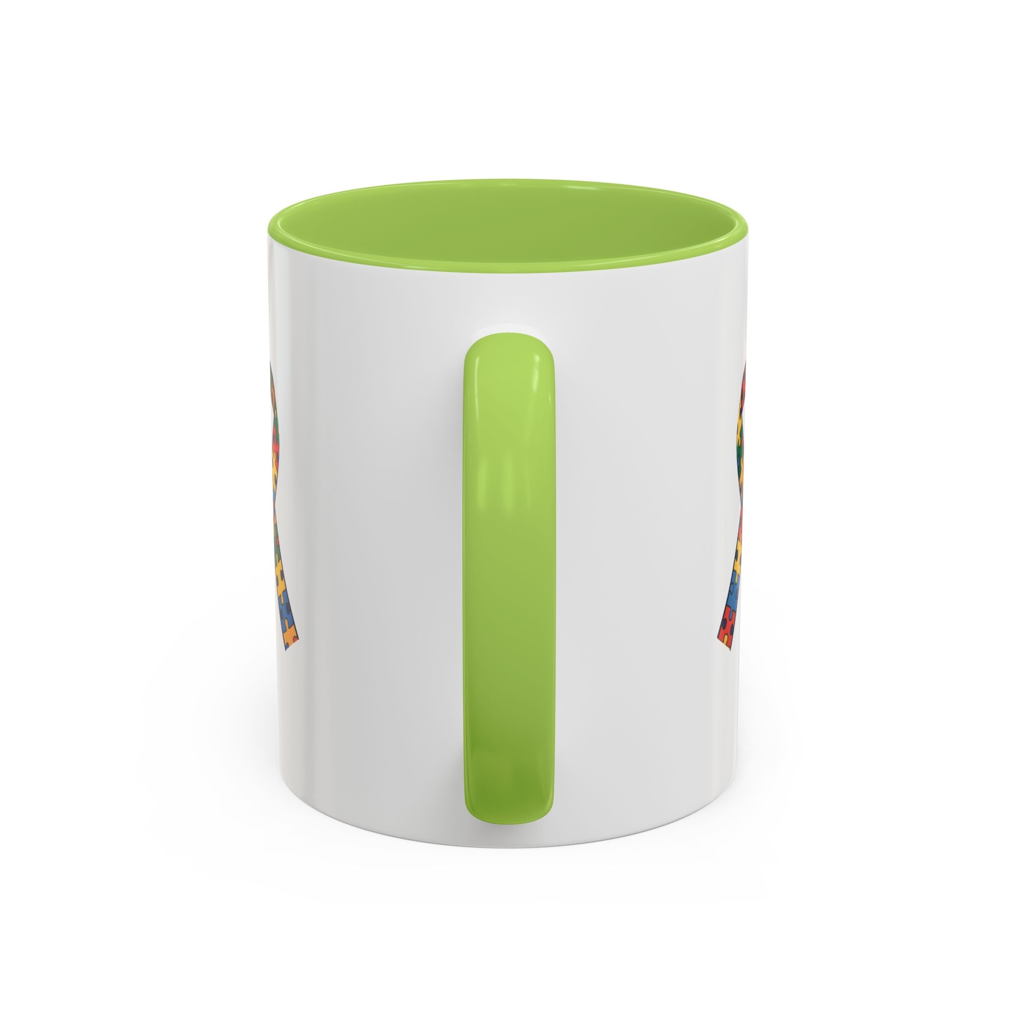 Autism Awareness Puzzle Ribbon Accent Coffee Mug