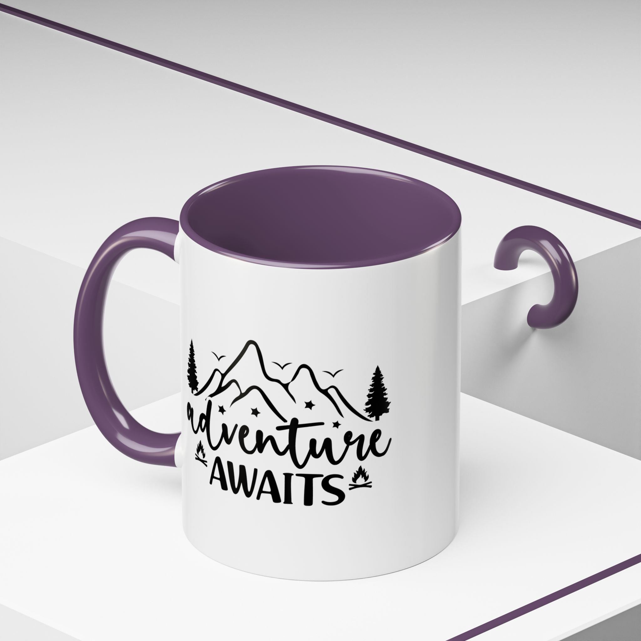 Adventure Awaits Coffee Mug — Mountain Travel 11/15oz Accent Mug