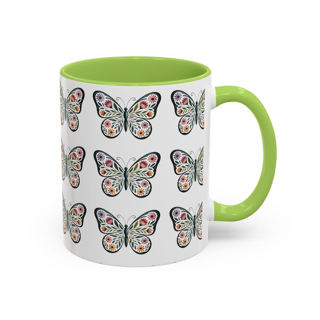 Butterfly Floral Accent ceramics and coffee café style mugs for home_Coffee Mug — 11/15oz