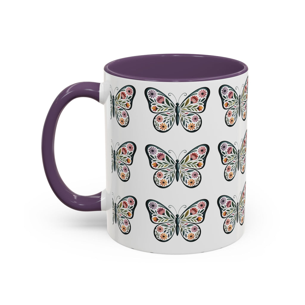 Butterfly Floral Accent ceramics and coffee café style mugs for home_Coffee Mug — 11/15oz