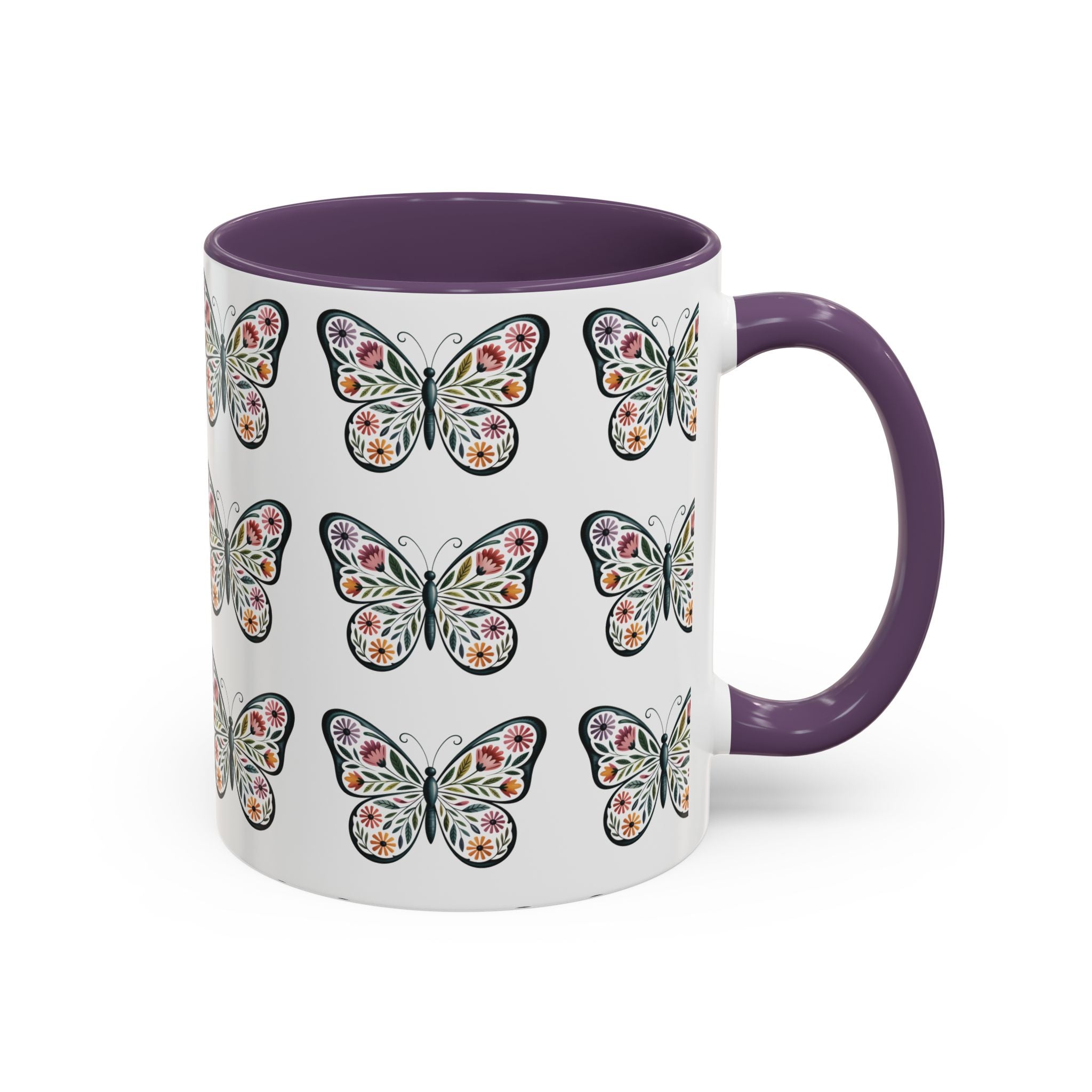 Butterfly Floral Accent ceramics and coffee café style mugs for home_Coffee Mug — 11/15oz
