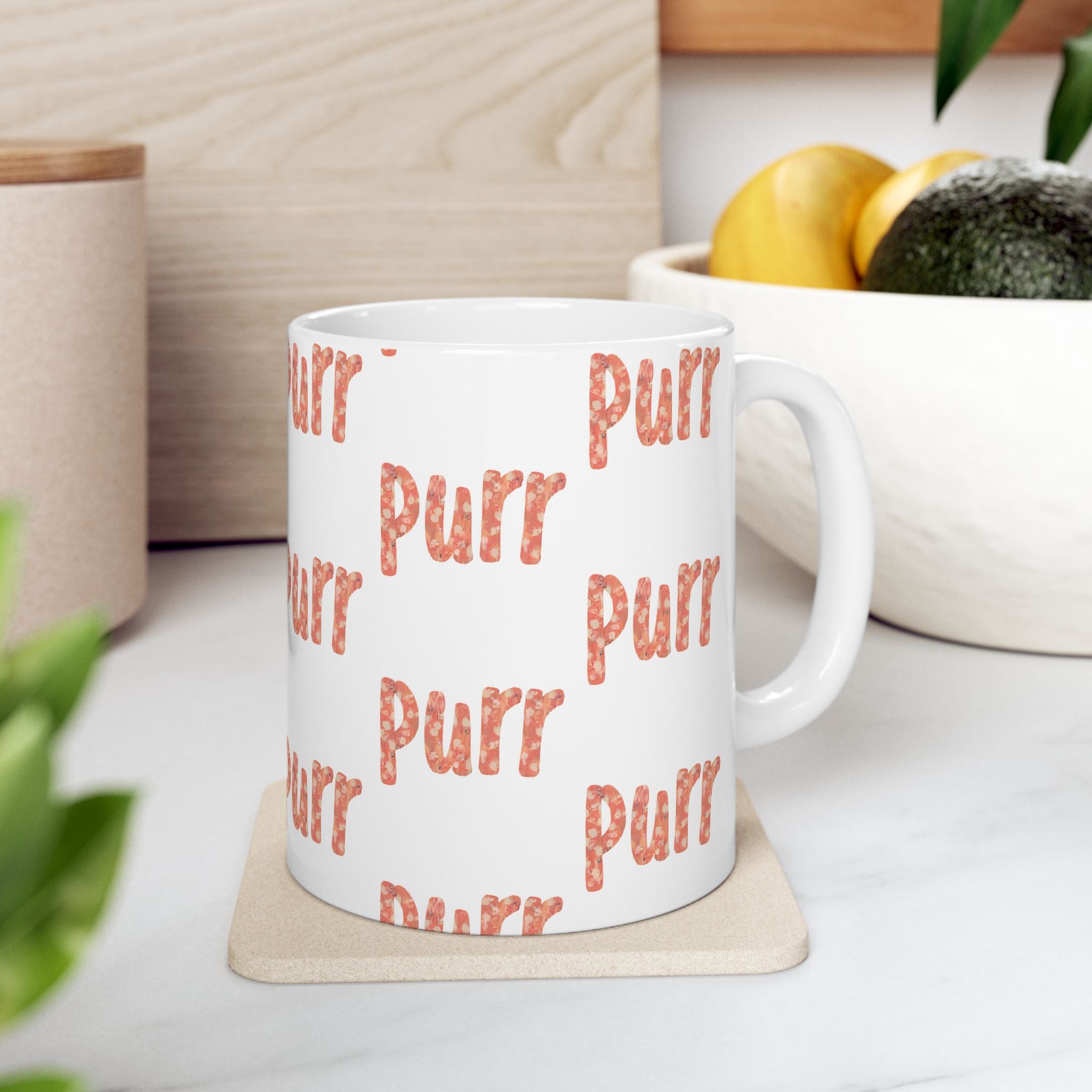 Ceramic Mug Purr Pattern – Cute Cat Lover Coffee Cup (11oz & 15oz)