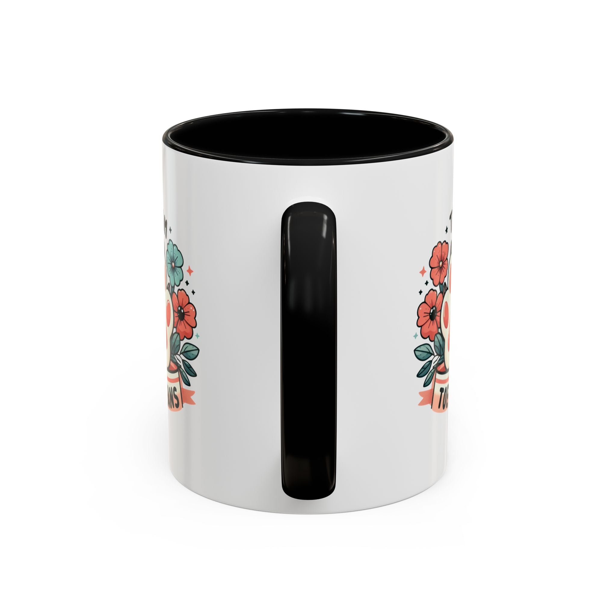 Team Toe Beans Coffee Mug — Cute Paw Print Floral Accent Mug