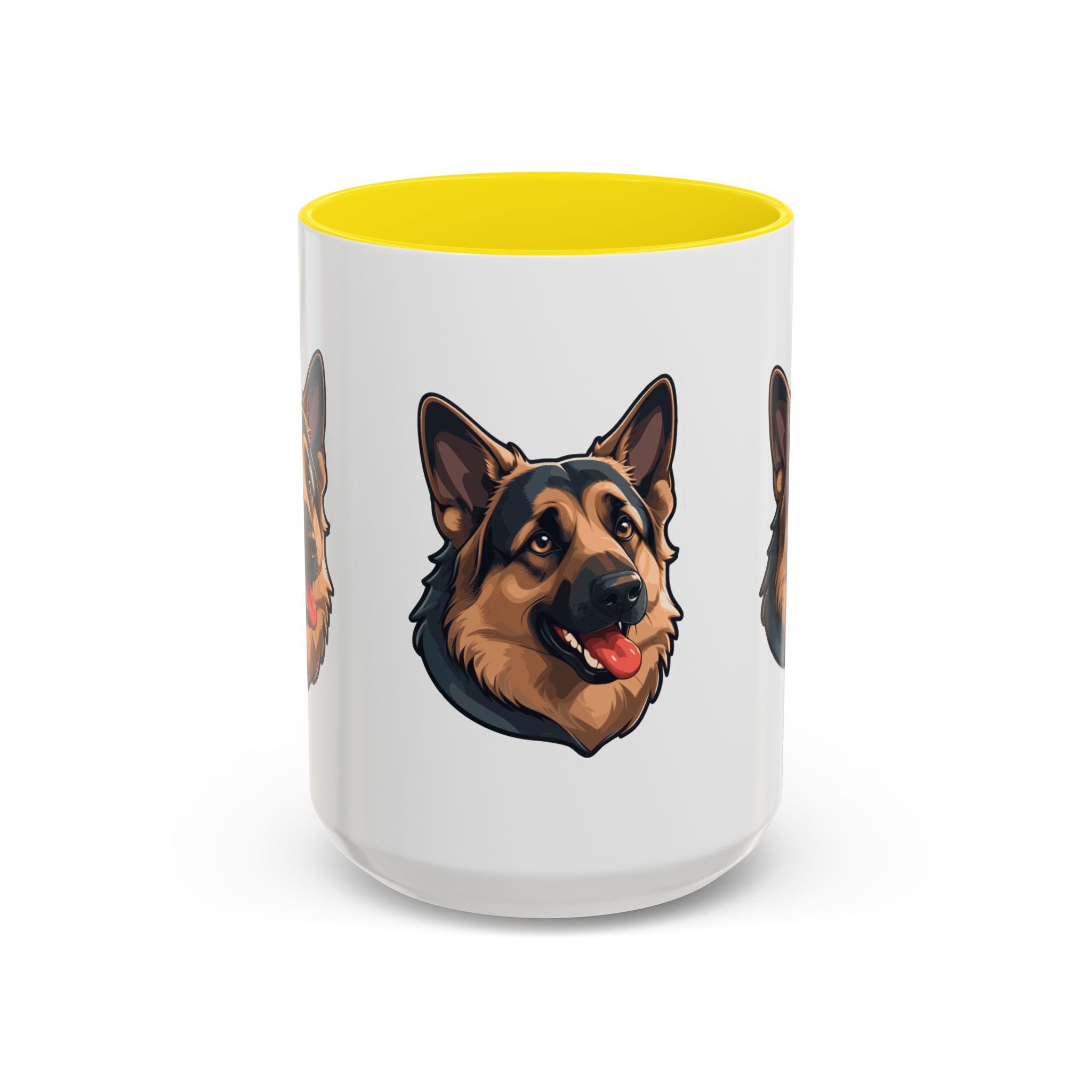 German Shepherd Accent Coffee Mug — Cute Dog Portrait Gift for Pet Lovers (11/15oz)