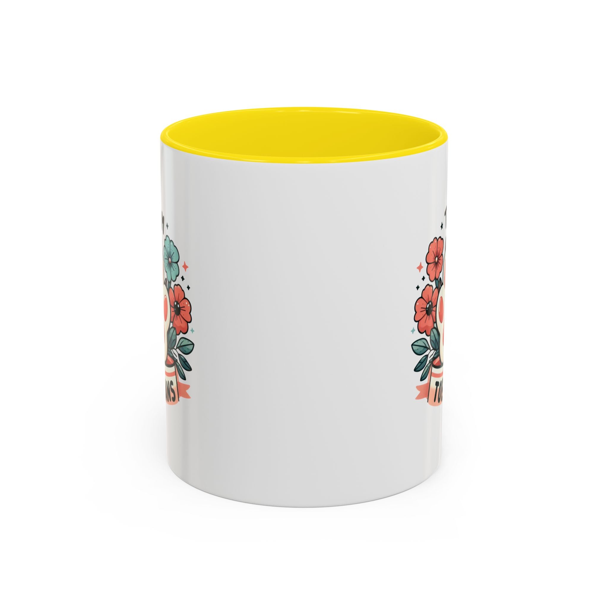 Team Toe Beans Coffee Mug — Cute Paw Print Floral Accent Mug