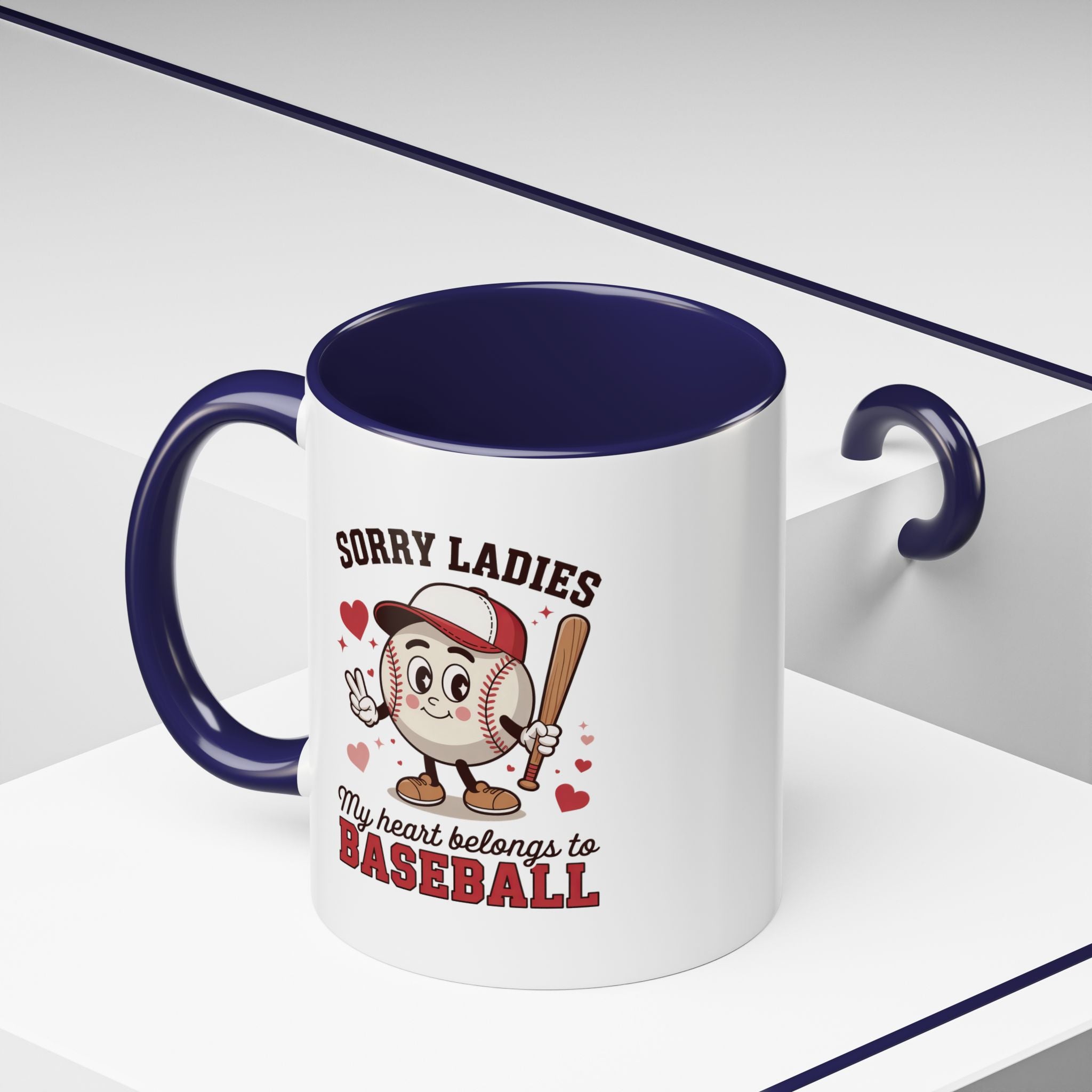 Ceramic coffee mug Baseball Accent Coffee Mug — Ceramic Tea & Coffee Cup (11/15 oz)