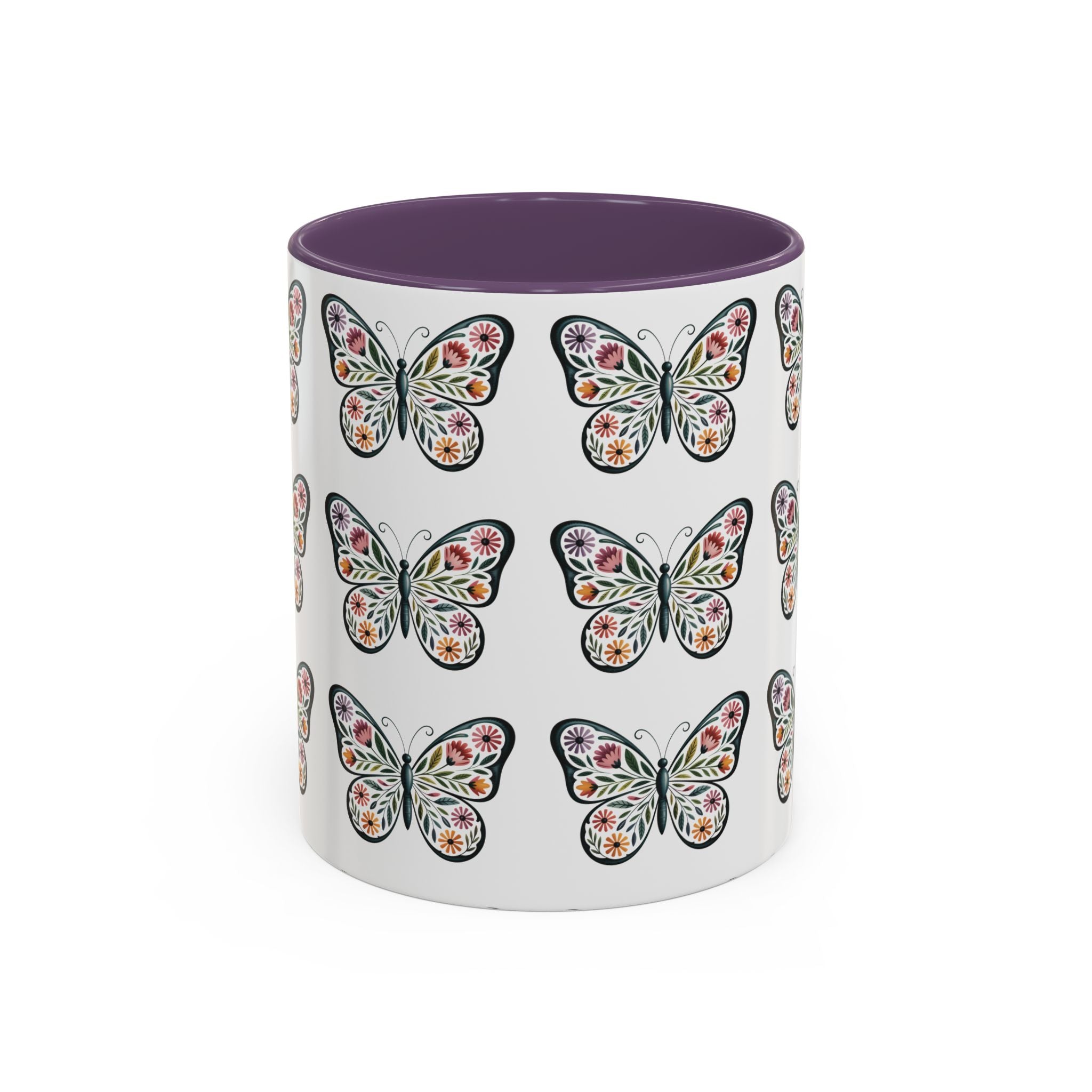 Butterfly Floral Accent ceramics and coffee café style mugs for home_Coffee Mug — 11/15oz