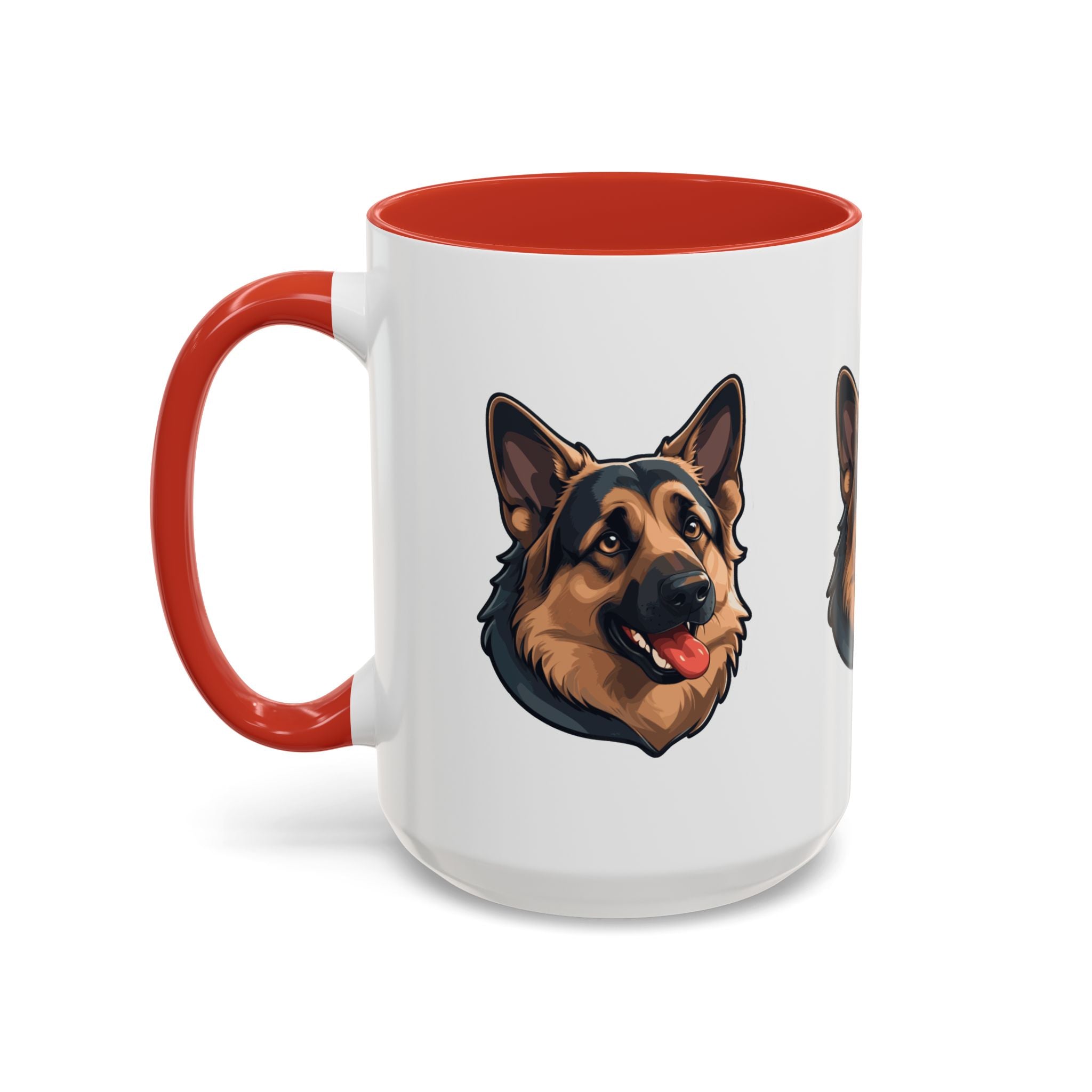 German Shepherd Accent Coffee Mug — Cute Dog Portrait Gift for Pet Lovers (11/15oz)