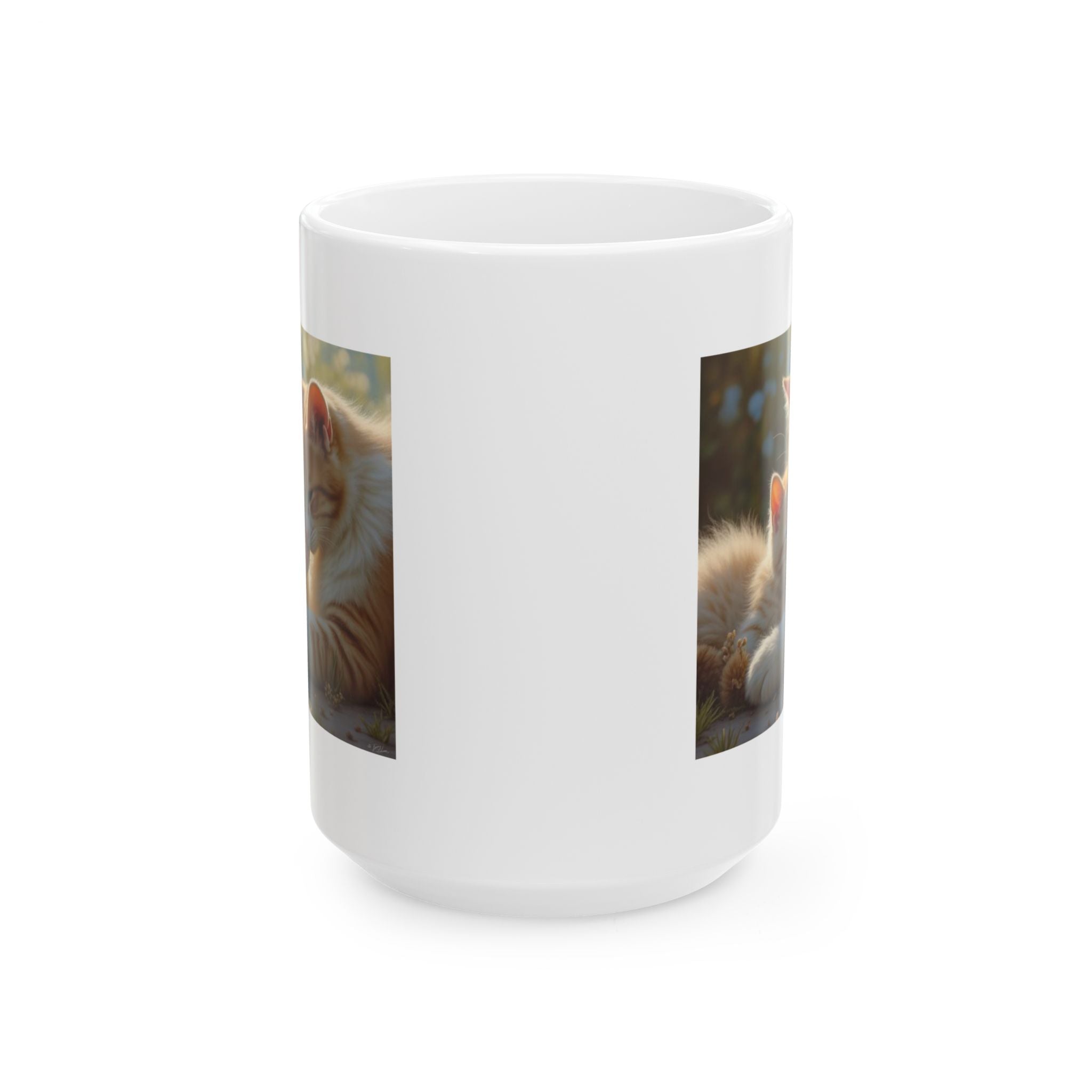 Cute Cat & Mum Ceramic Mug — Mother’s Day Cat Lover Coffee Cup (11oz, 15oz)