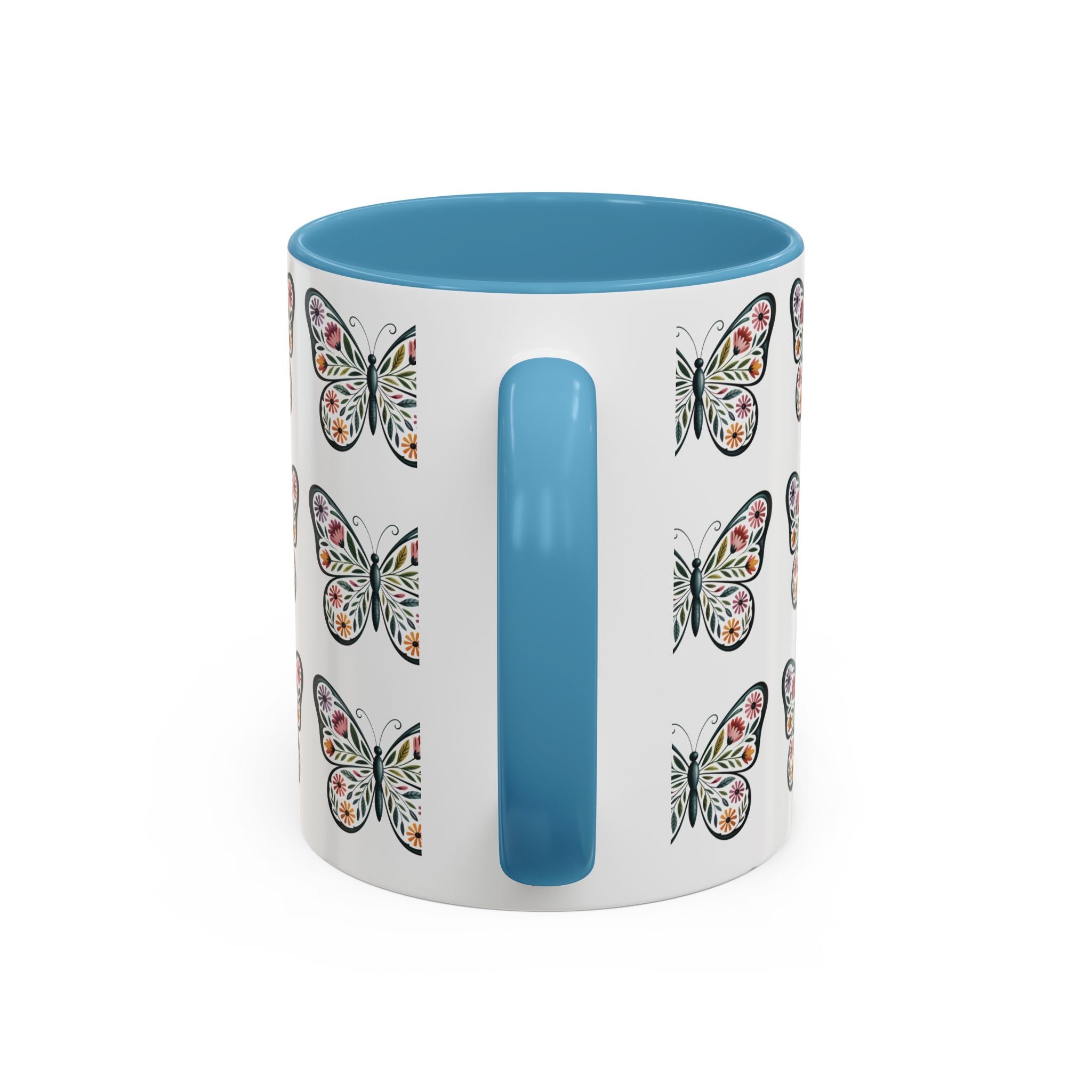 Butterfly Floral Accent ceramics and coffee café style mugs for home_Coffee Mug — 11/15oz
