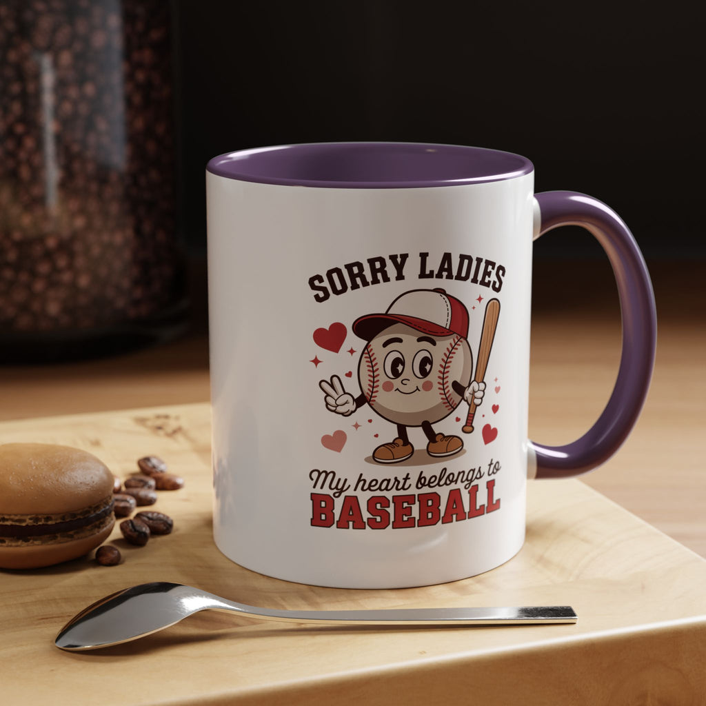 Ceramic coffee mug Baseball Accent Coffee Mug — Ceramic Tea & Coffee Cup (11/15 oz)