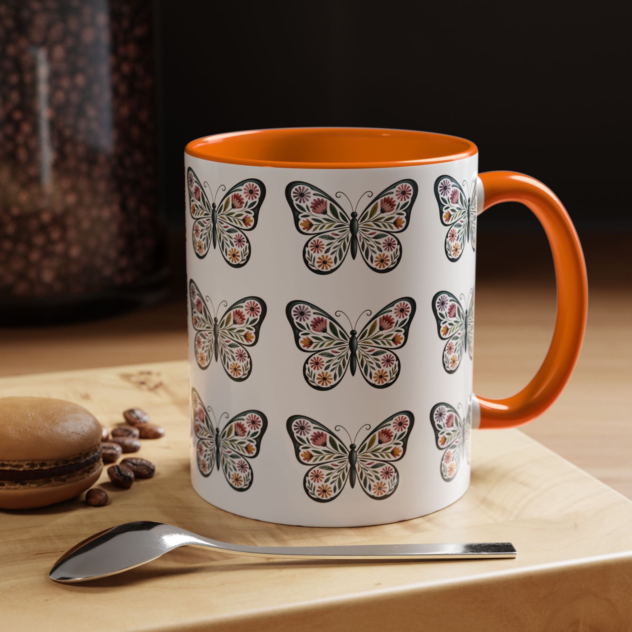 Butterfly Floral Accent ceramics and coffee café style mugs for home_Coffee Mug — 11/15oz