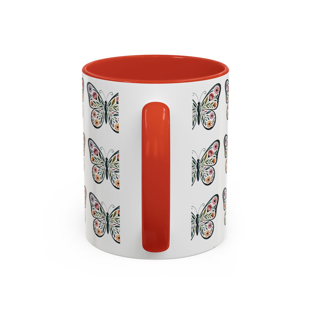 Butterfly Floral Accent ceramics and coffee café style mugs for home_Coffee Mug — 11/15oz