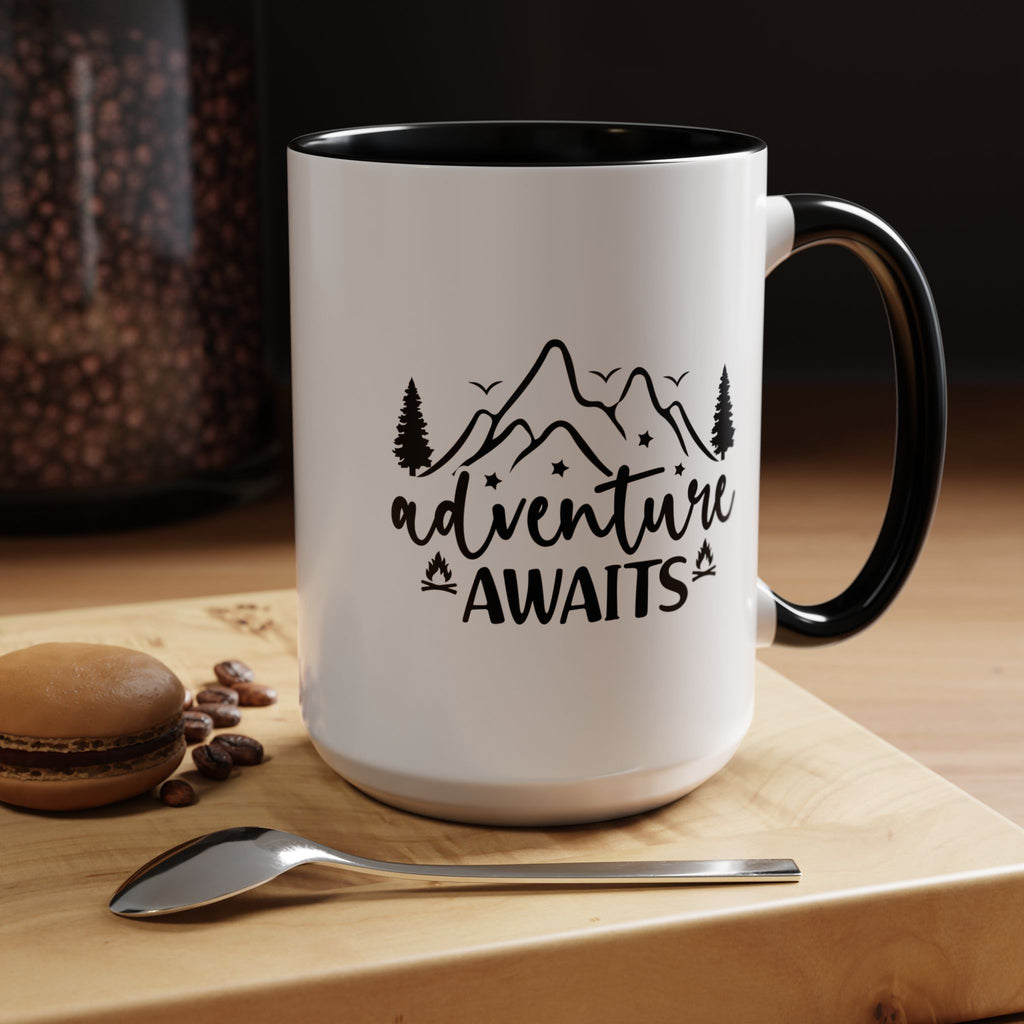 Adventure Awaits Coffee Mug — Mountain Travel 11/15oz Accent Mug