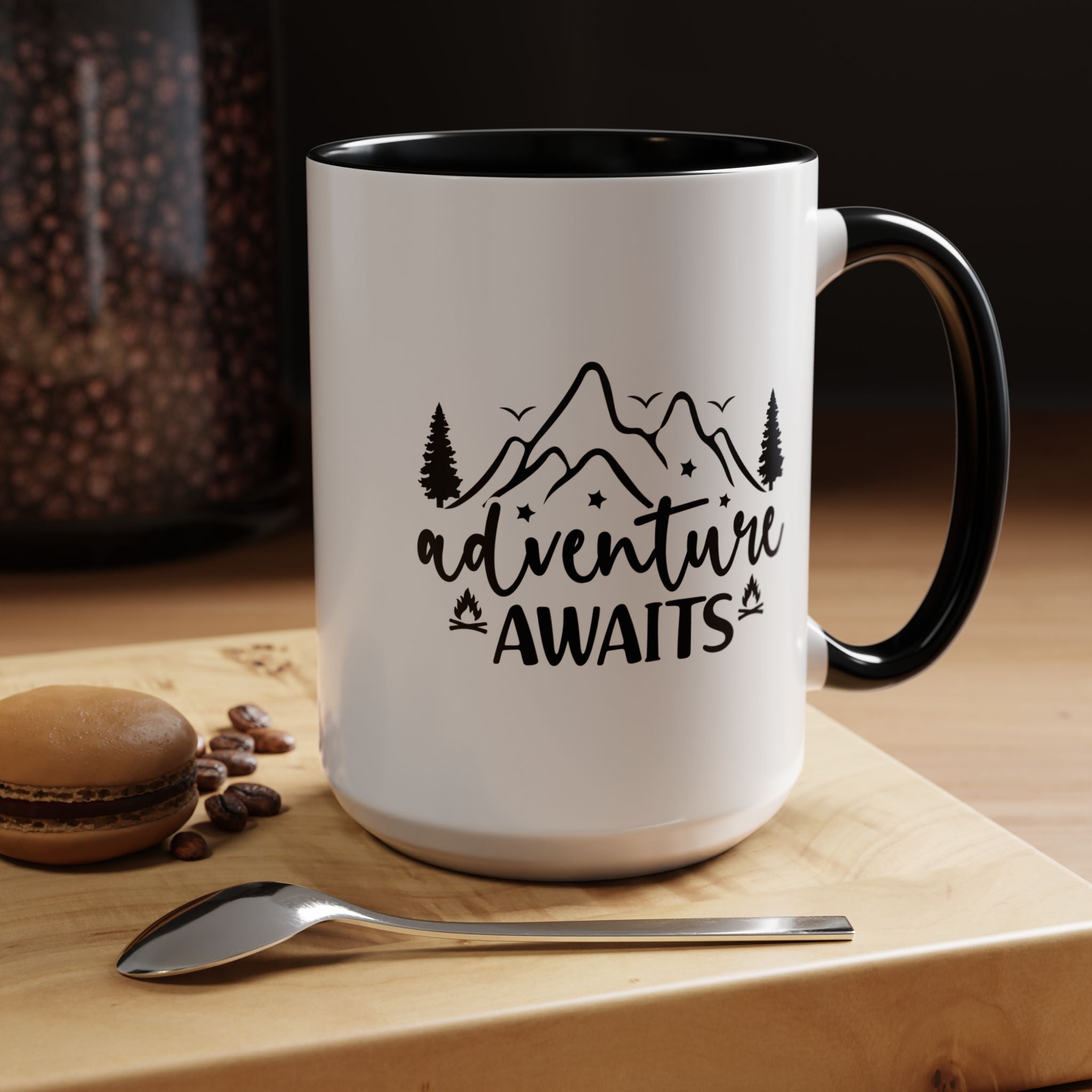 Adventure Awaits Coffee Mug — Mountain Travel 11/15oz Accent Mug