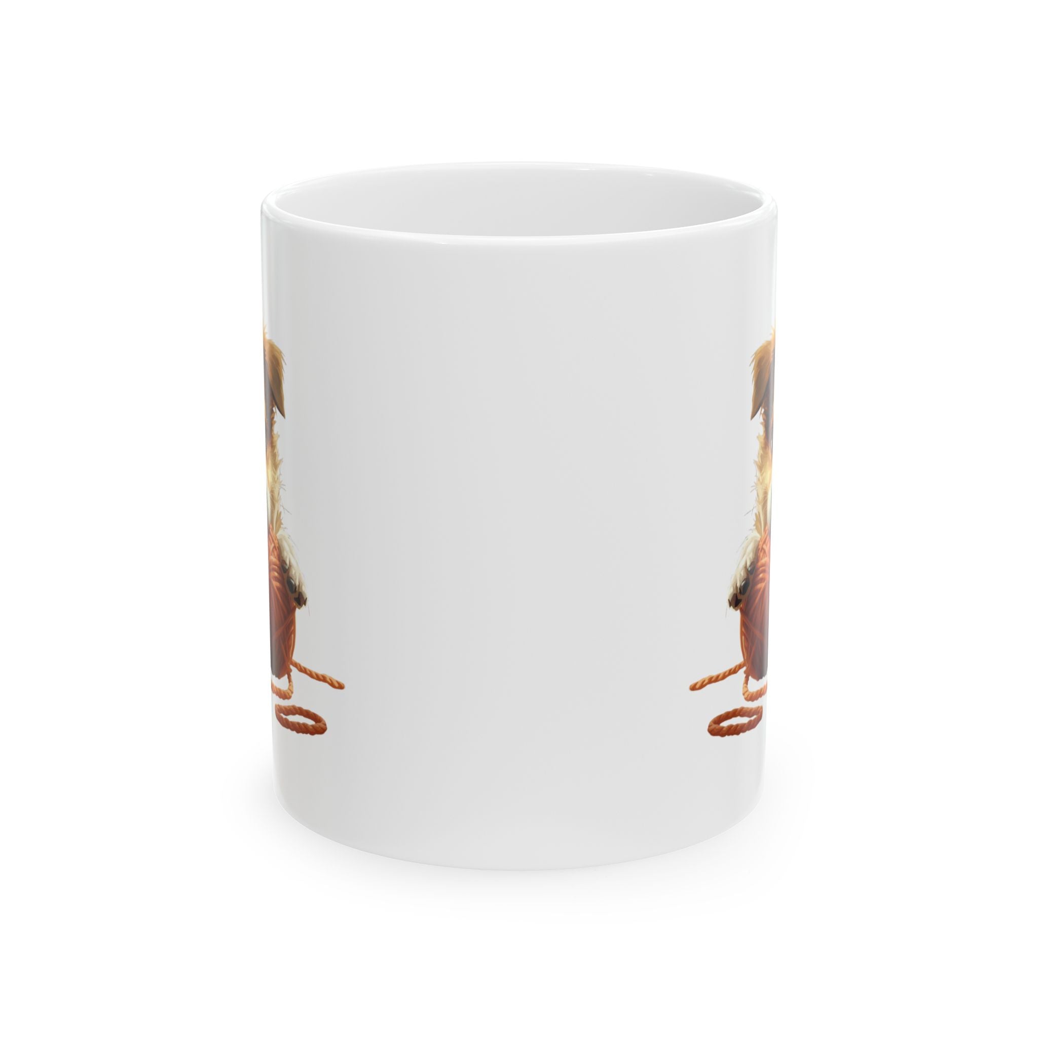Coffee Mug — Cute Scruffy Dog Illustration Ceramic Mug (11oz & 15oz)