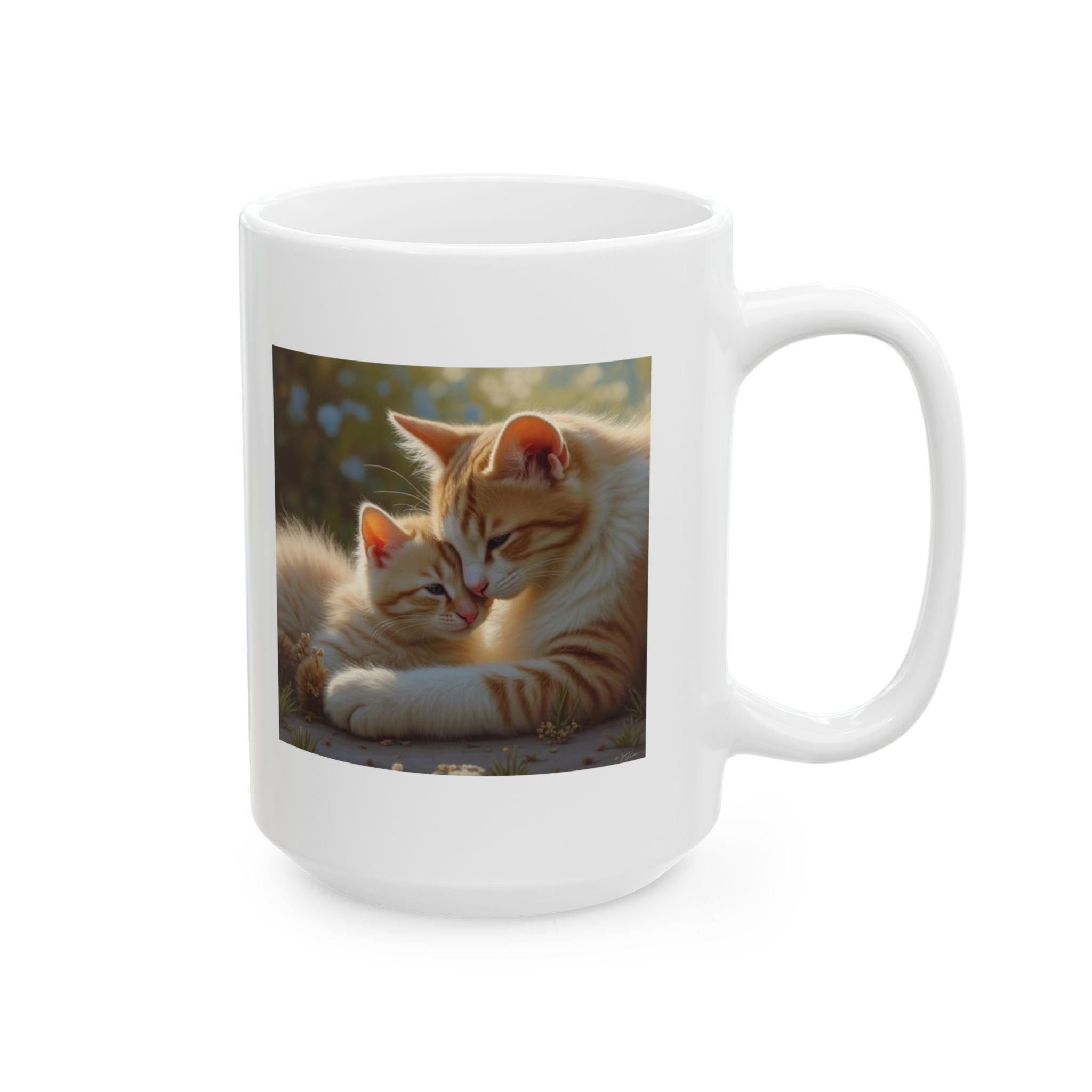 Cute Cat & Mum Ceramic Mug — Mother’s Day Cat Lover Coffee Cup (11oz, 15oz)