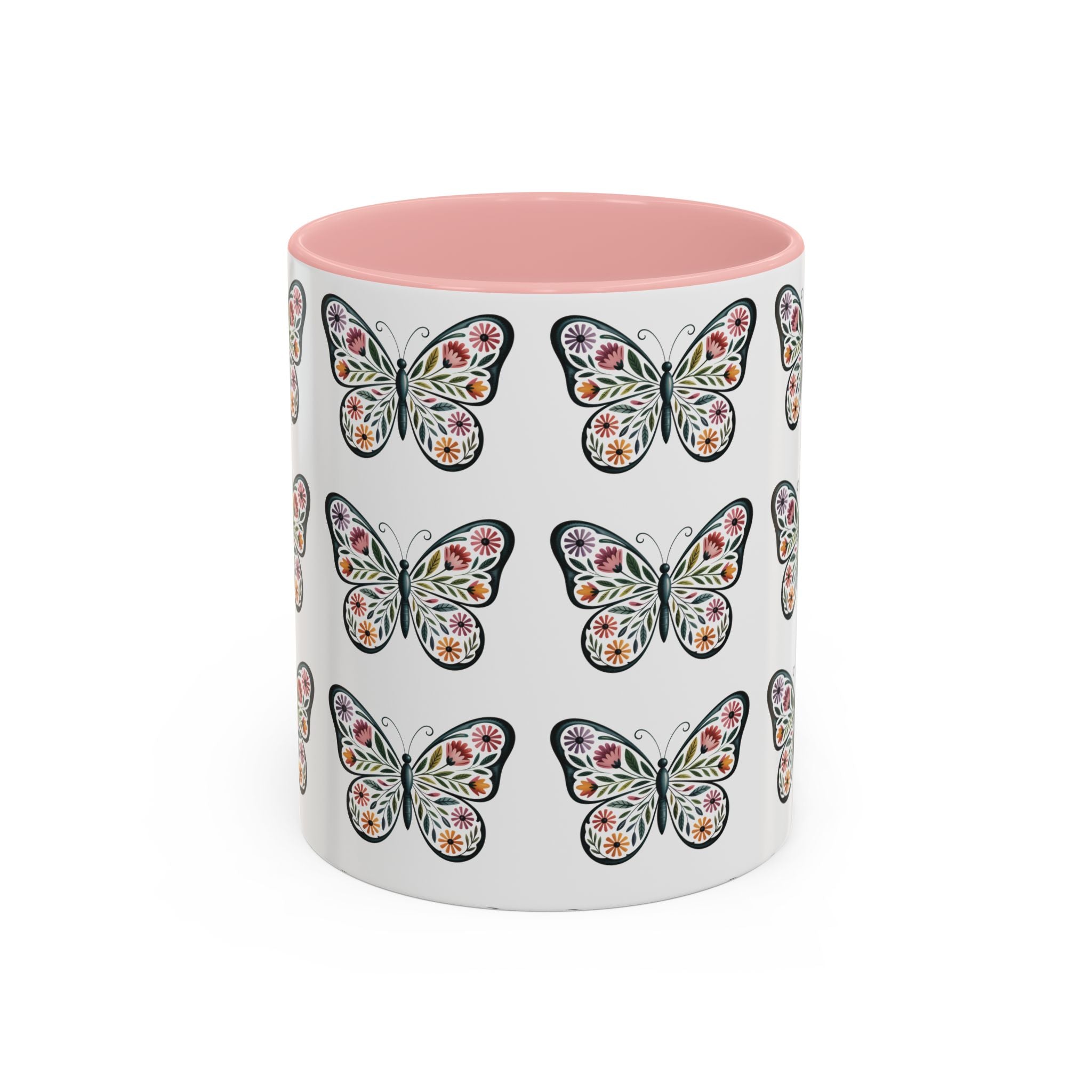 Butterfly Floral Accent ceramics and coffee café style mugs for home_Coffee Mug — 11/15oz