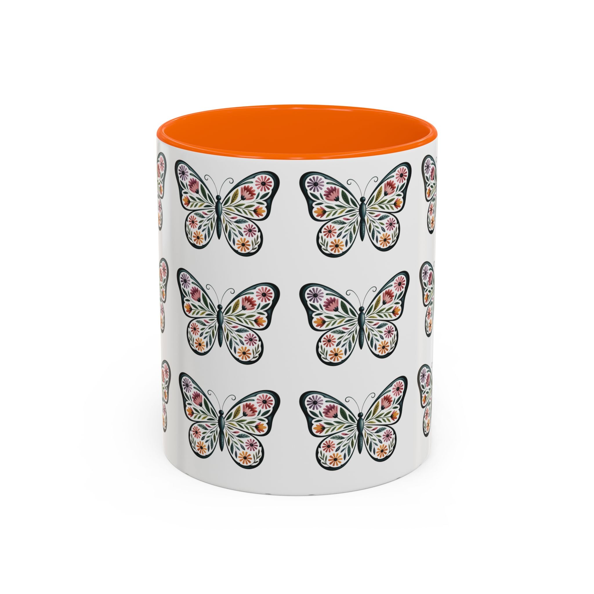 Butterfly Floral Accent ceramics and coffee café style mugs for home_Coffee Mug — 11/15oz