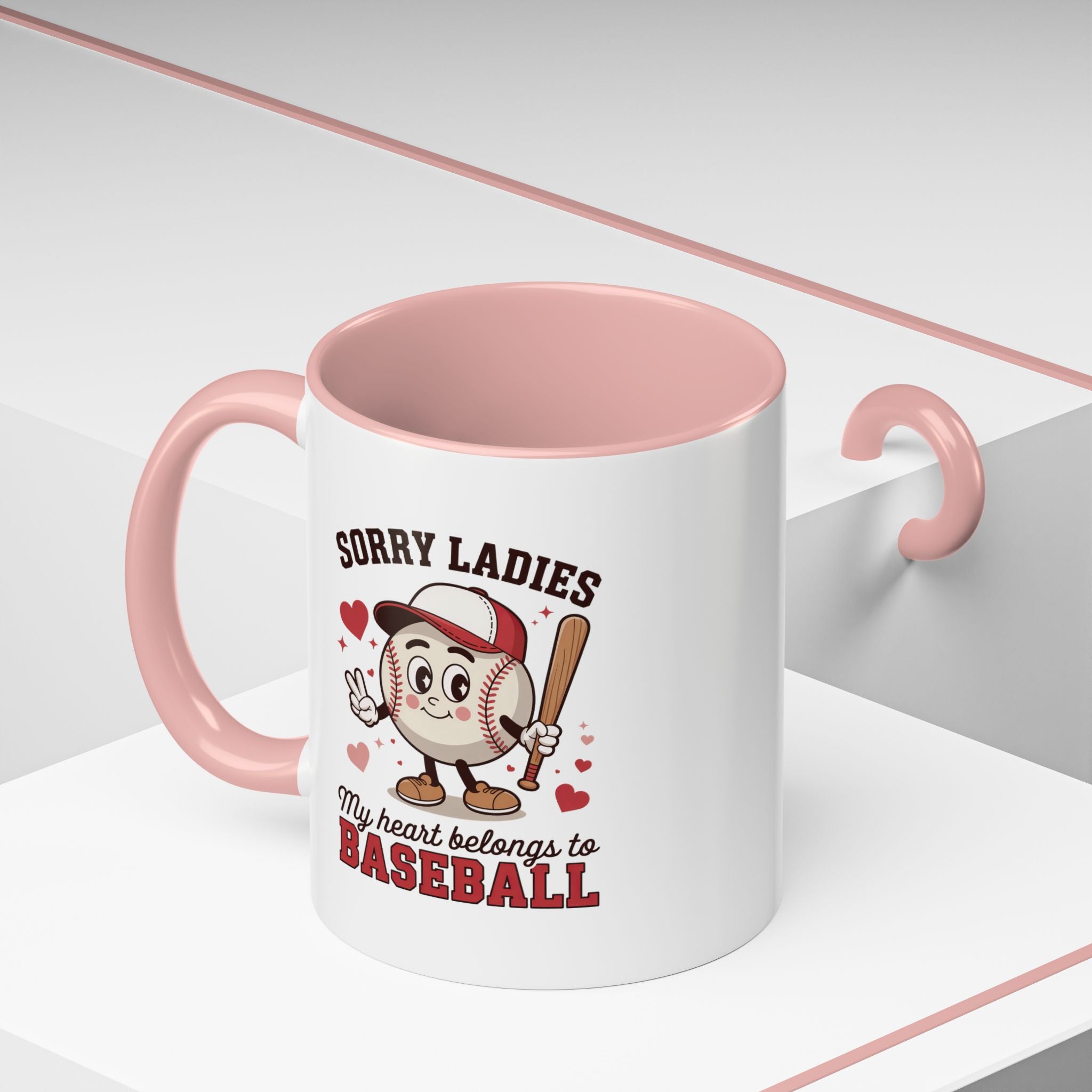 Ceramic coffee mug Baseball Accent Coffee Mug — Ceramic Tea & Coffee Cup (11/15 oz)