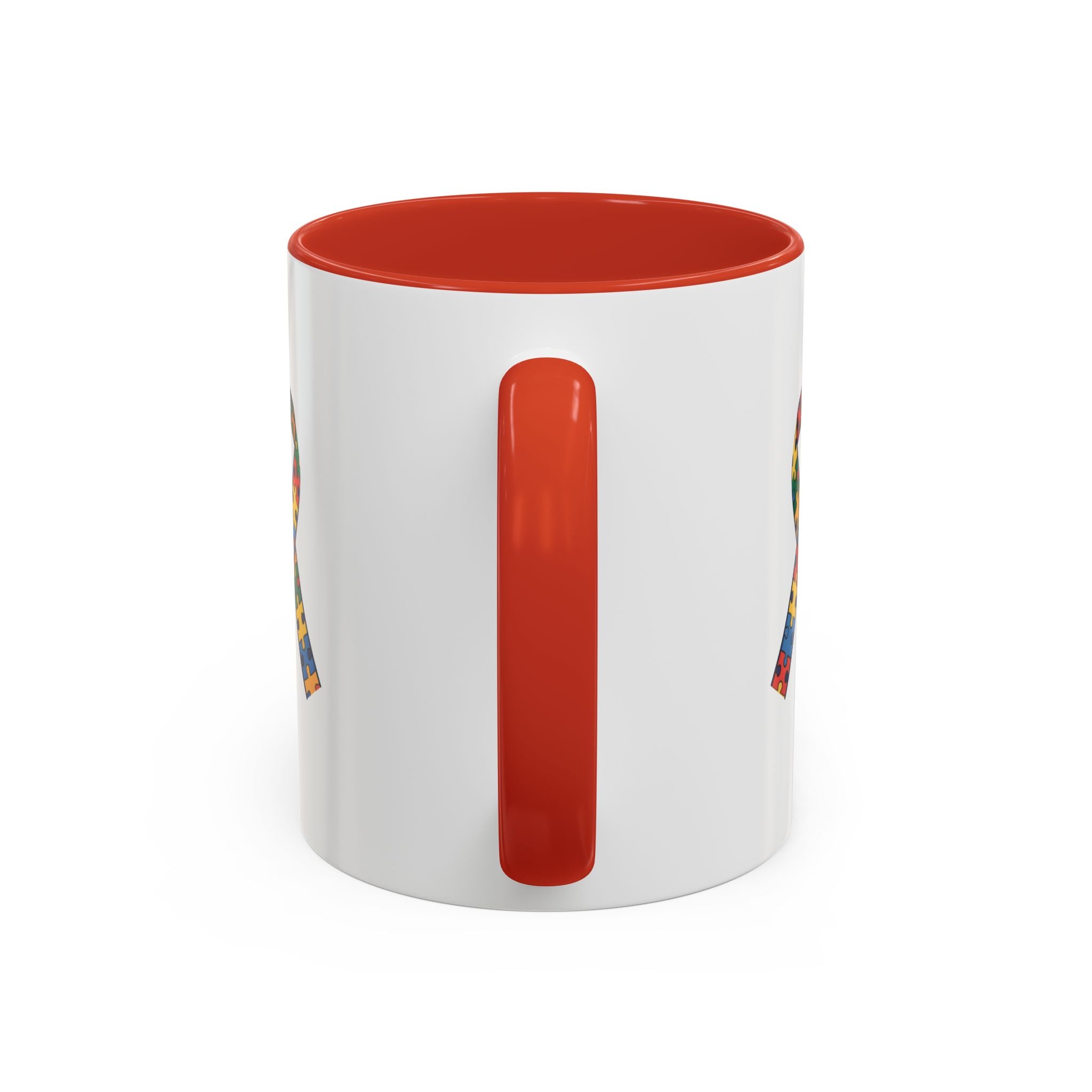 Autism Awareness Puzzle Ribbon Accent Coffee Mug