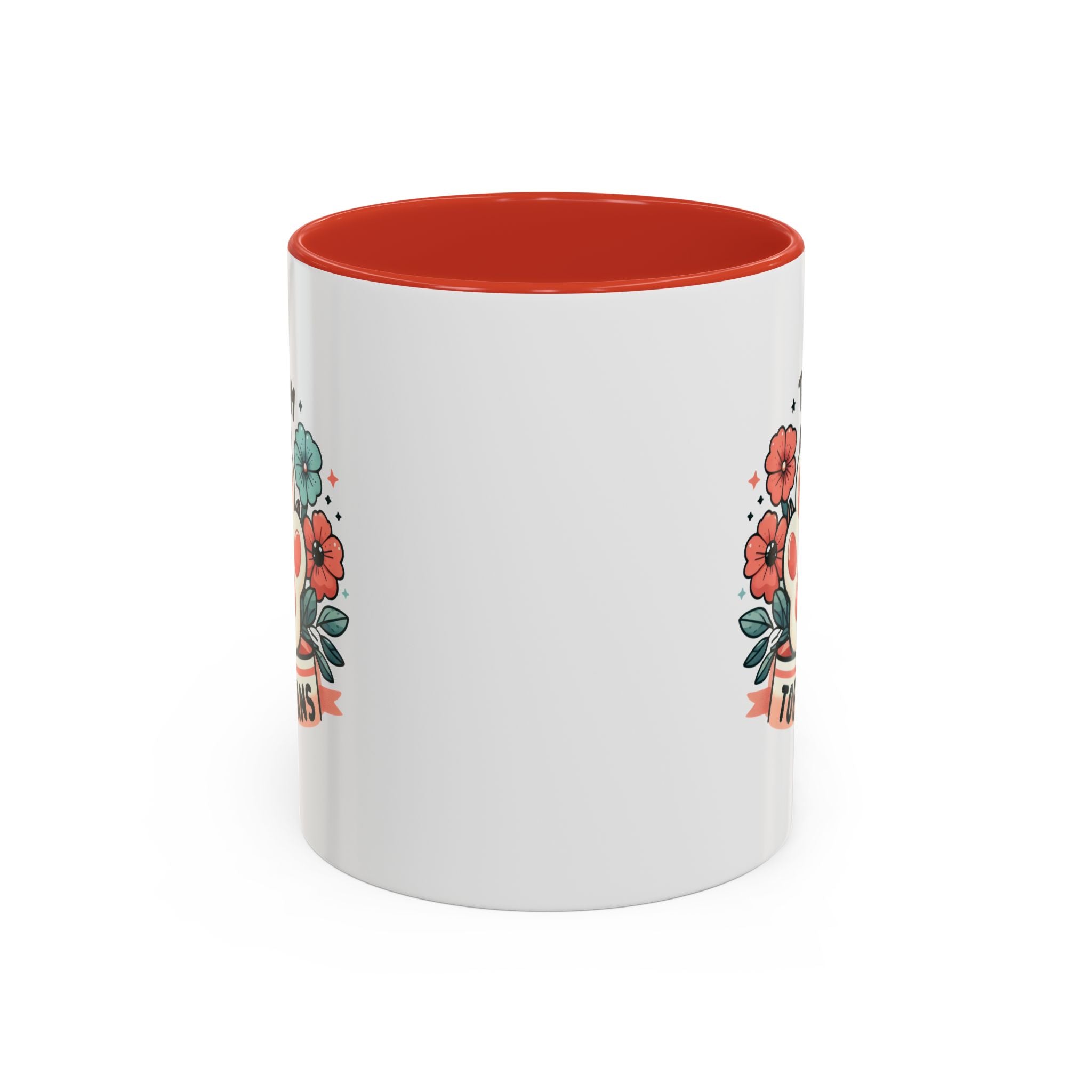 Team Toe Beans Coffee Mug — Cute Paw Print Floral Accent Mug
