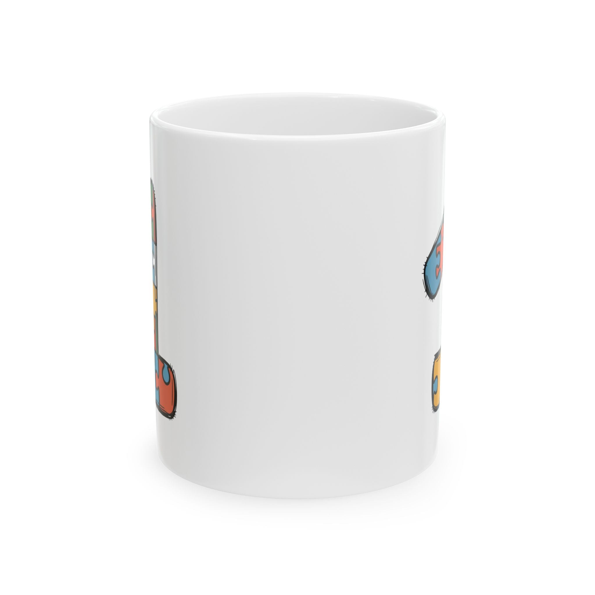 Autism Power Puzzle Ceramic Mug — 'Autism Power' Puzzle Design (11oz & 15oz)