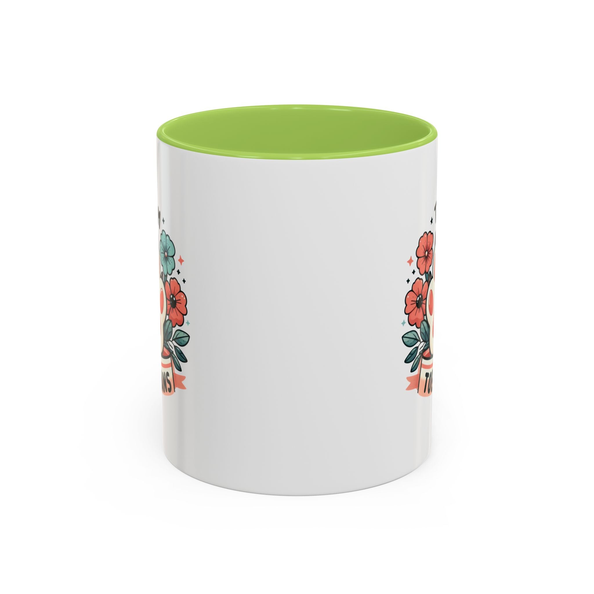 Team Toe Beans Coffee Mug — Cute Paw Print Floral Accent Mug