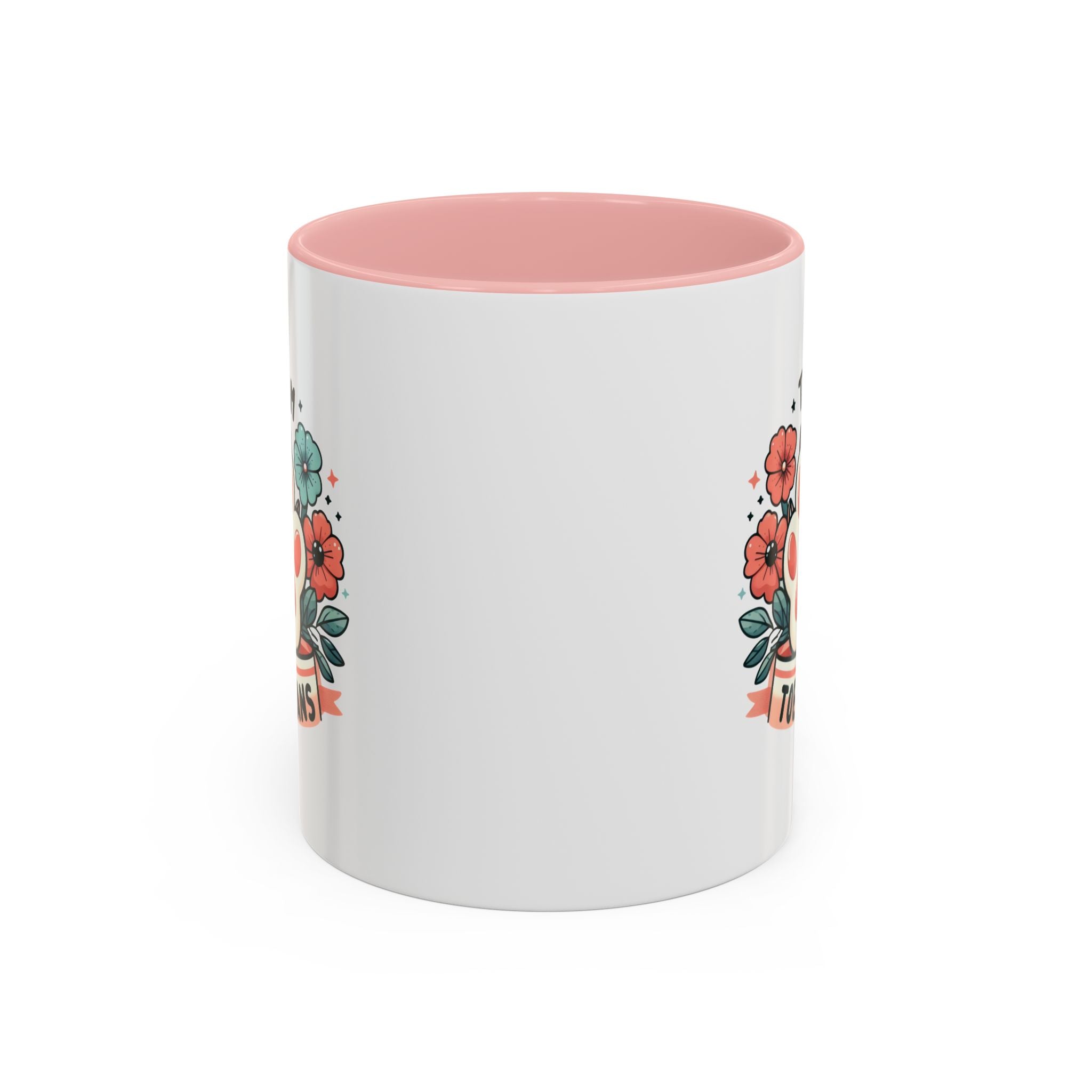 Team Toe Beans Coffee Mug — Cute Paw Print Floral Accent Mug