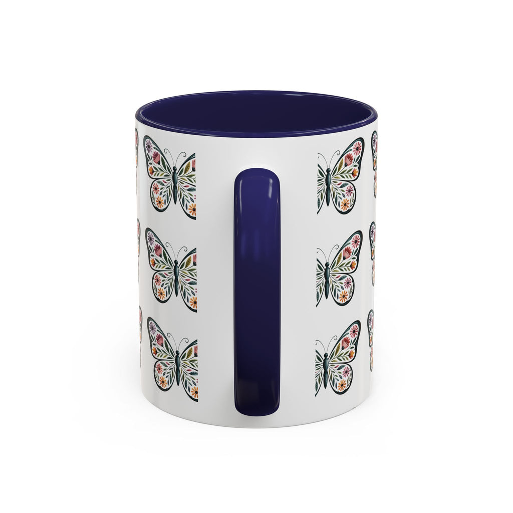 Butterfly Floral Accent ceramics and coffee café style mugs for home_Coffee Mug — 11/15oz