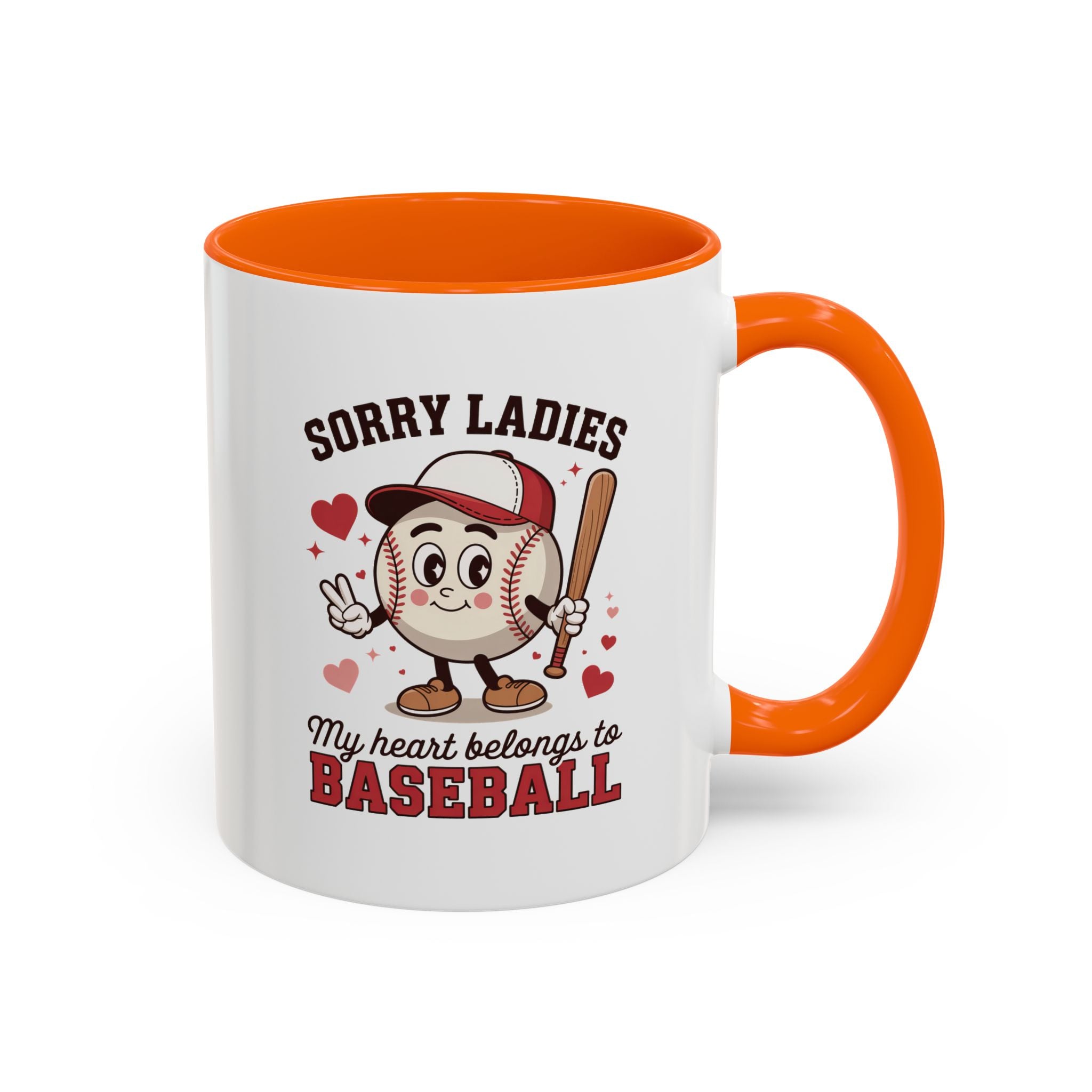 Ceramic coffee mug Baseball Accent Coffee Mug — Ceramic Tea & Coffee Cup (11/15 oz)