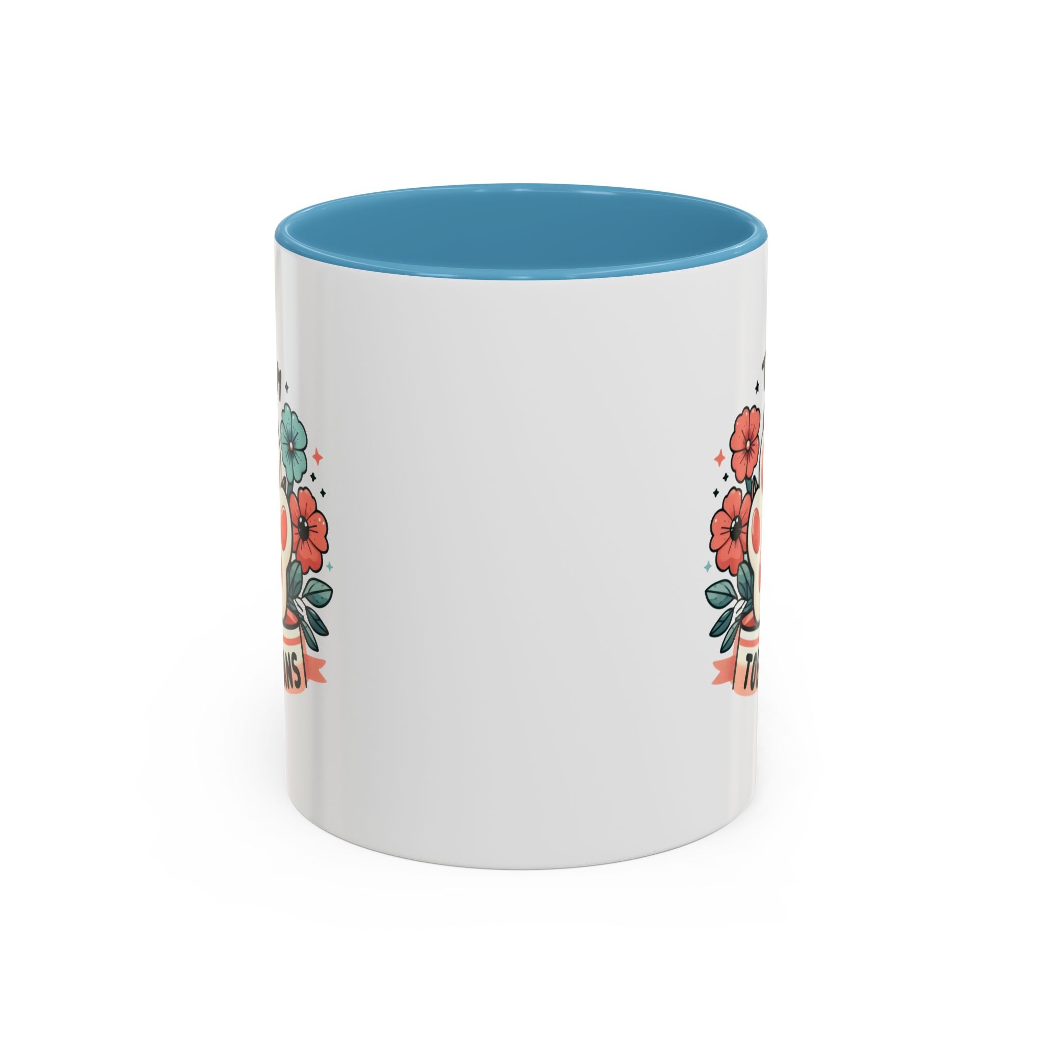 Team Toe Beans Coffee Mug — Cute Paw Print Floral Accent Mug