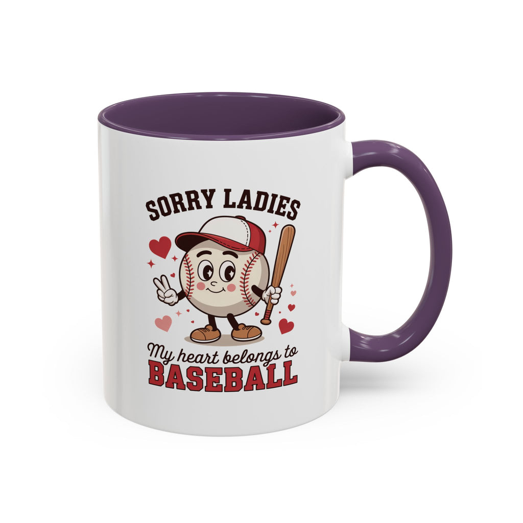 Ceramic coffee mug Baseball Accent Coffee Mug — Ceramic Tea & Coffee Cup (11/15 oz)
