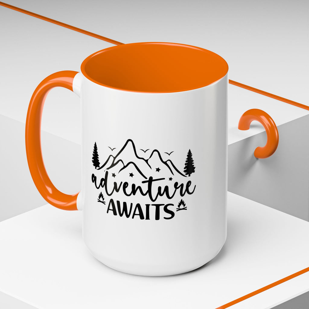 Adventure Awaits Coffee Mug — Mountain Travel 11/15oz Accent Mug