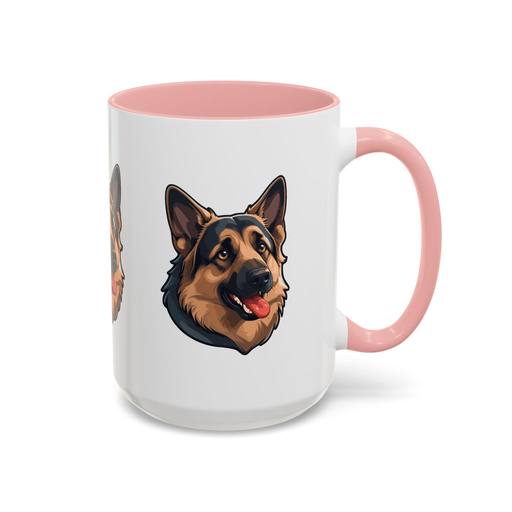German Shepherd Accent Coffee Mug — Cute Dog Portrait Gift for Pet Lovers (11/15oz)