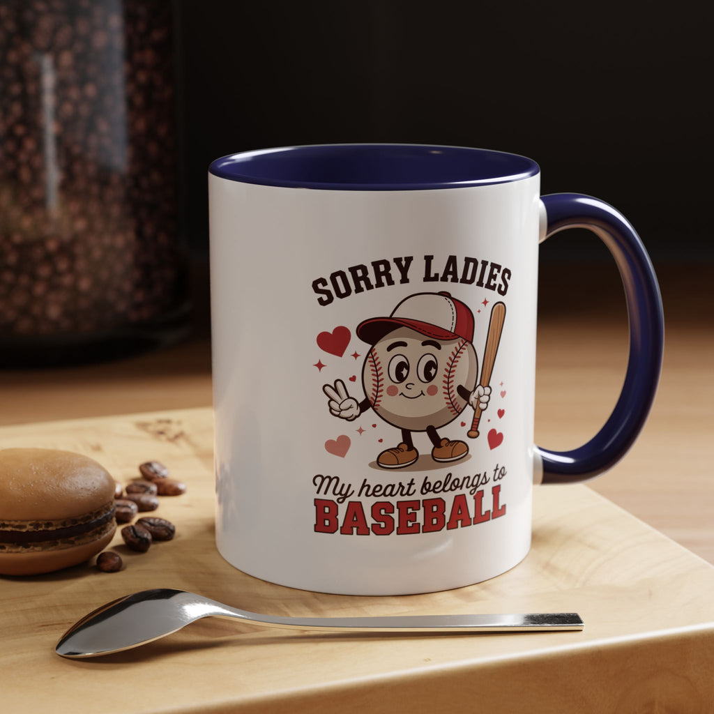 Ceramic coffee mug Baseball Accent Coffee Mug — Ceramic Tea & Coffee Cup (11/15 oz)