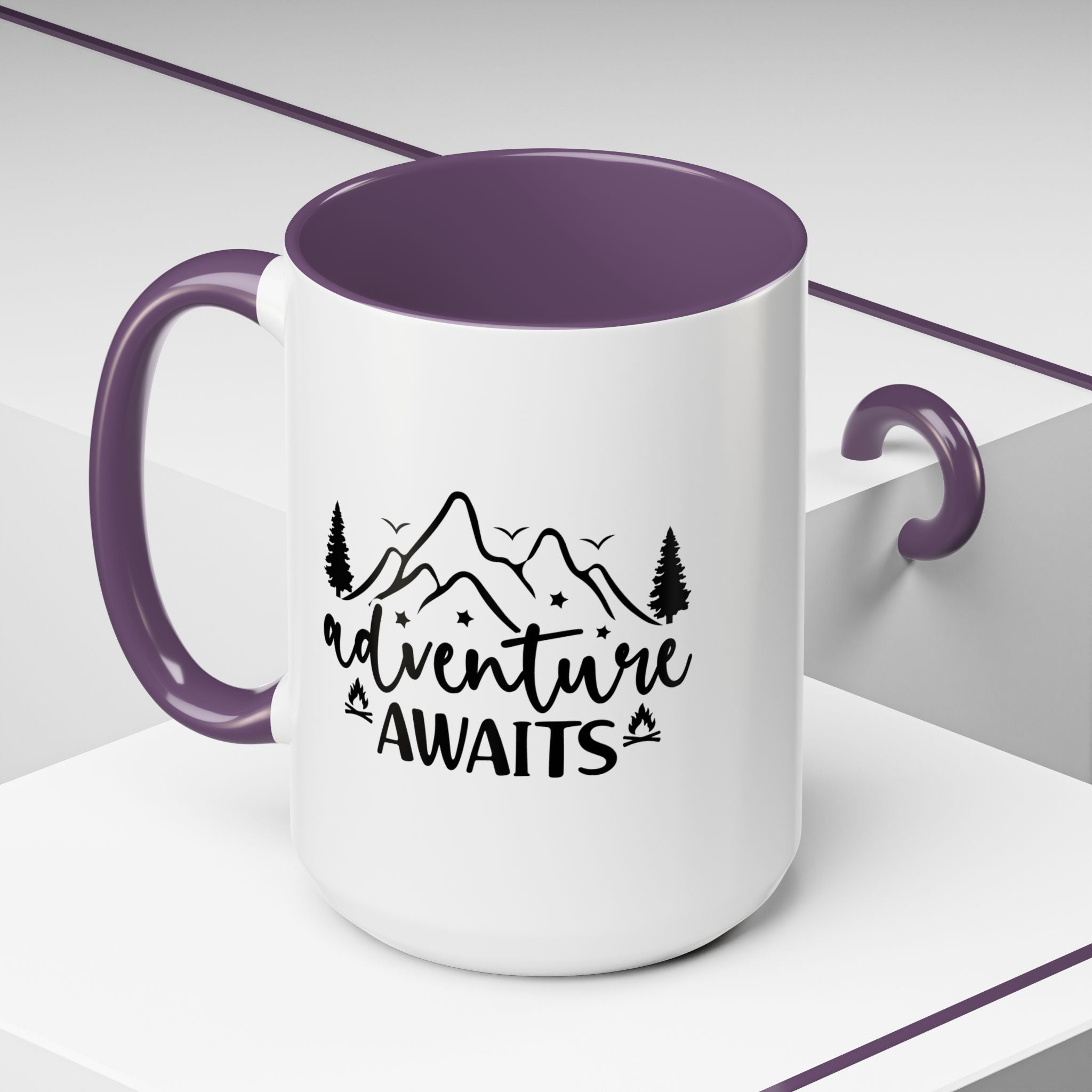 Adventure Awaits Coffee Mug — Mountain Travel 11/15oz Accent Mug
