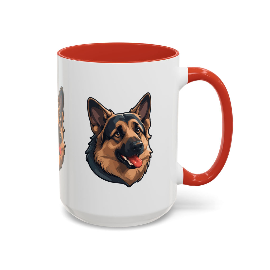 German Shepherd Accent Coffee Mug — Cute Dog Portrait Gift for Pet Lovers (11/15oz)